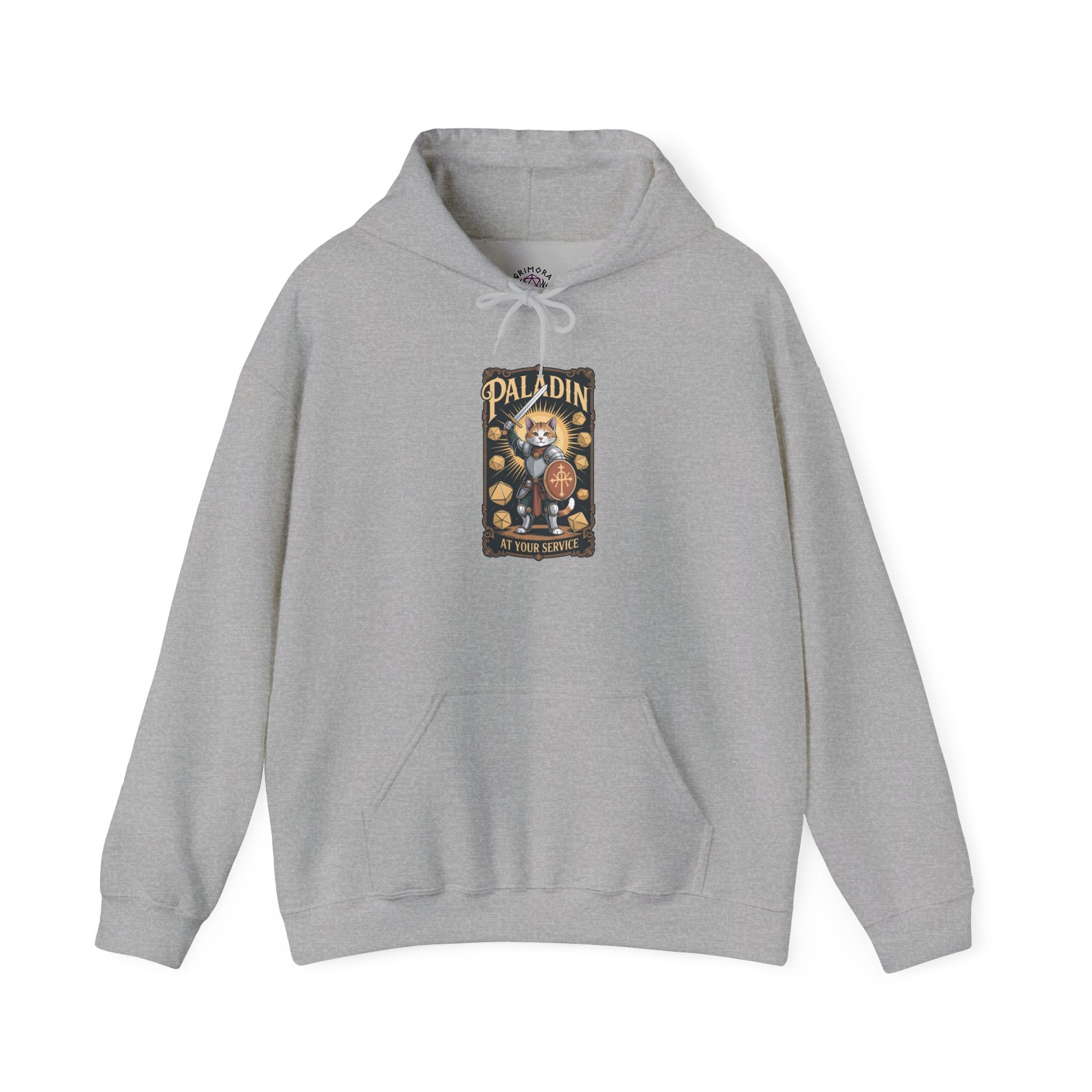 Paladin Cat at Your Service D&D Hoodie | Cat Lover RPG Gift