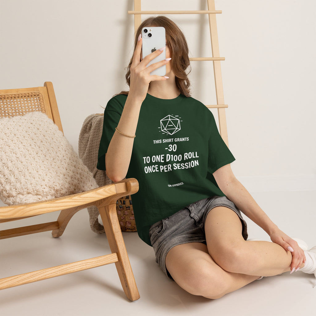 Dice roll minus modifier T-shirt | RPG Personalizable