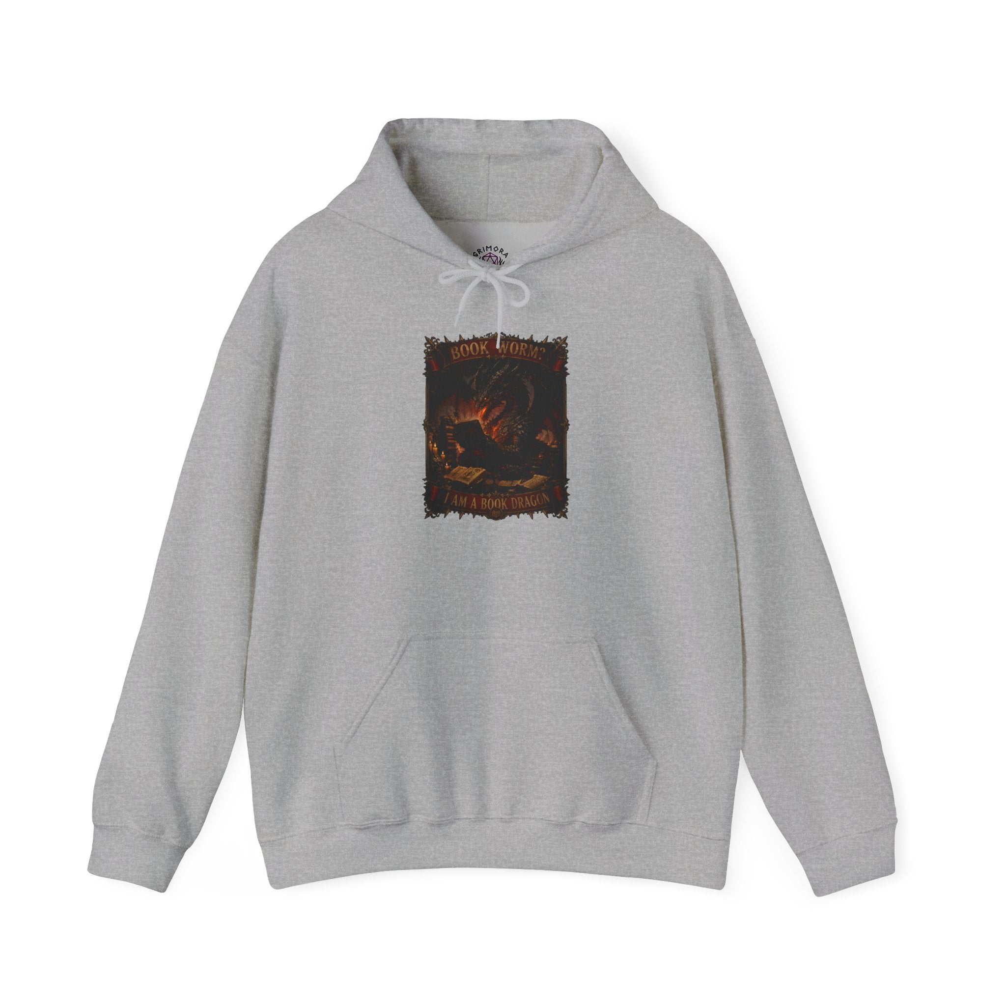 Book Worm? I Am a Book Dragon, Fantasy Reader Hoodie