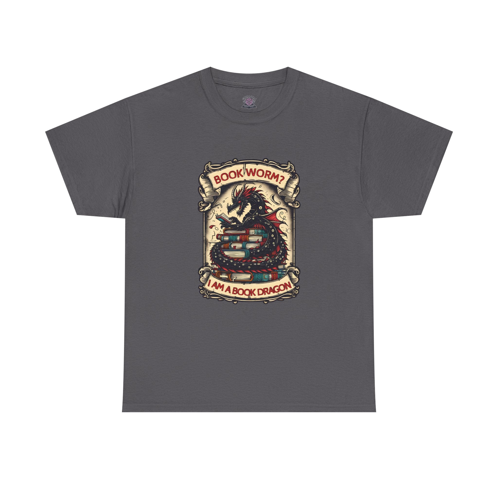 Book Worm? I Am a Book Dragon, Fantasy Reader T-shirt