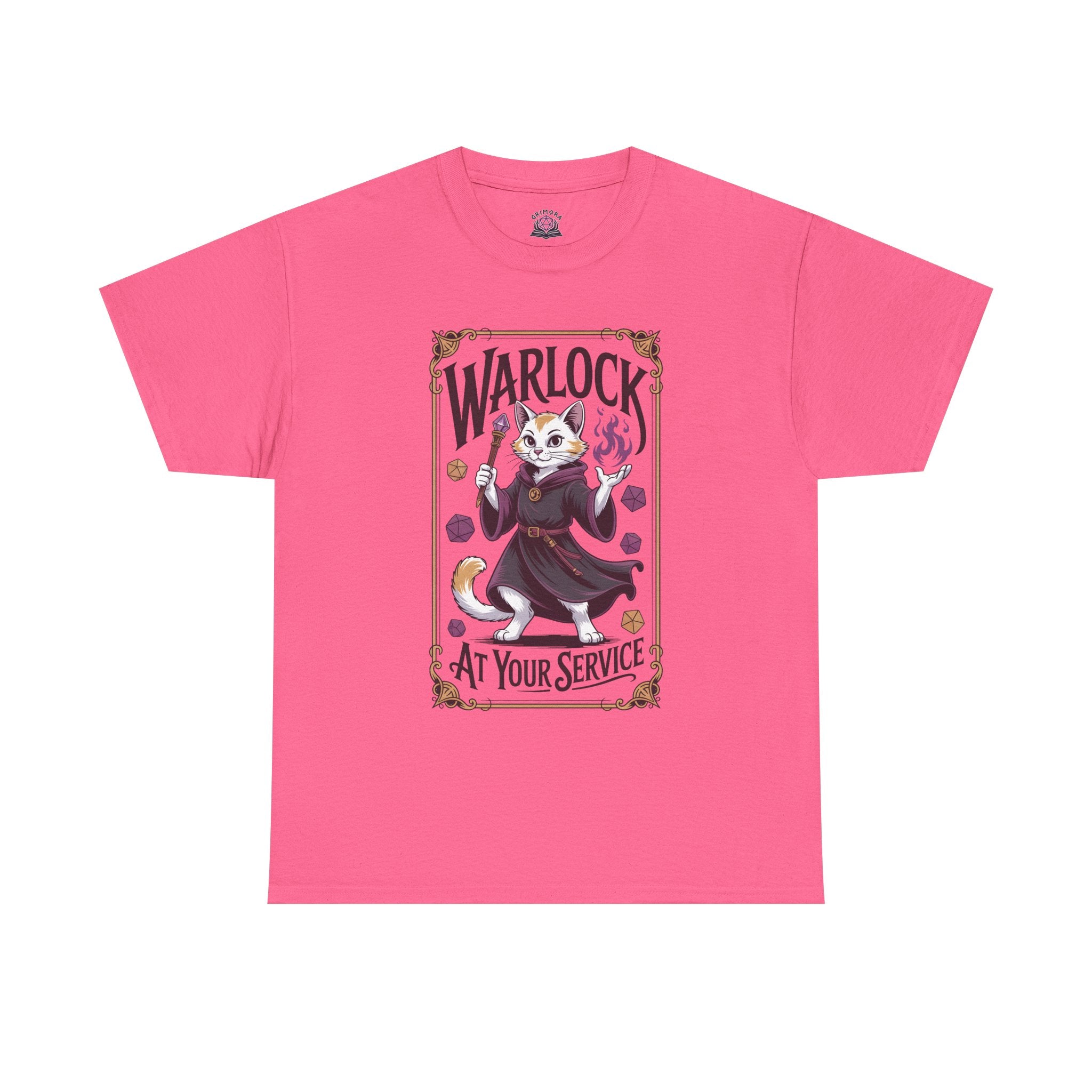 Warlock Cat at Your Serivece D&D T-shirt | Cat Lover RPG Gift