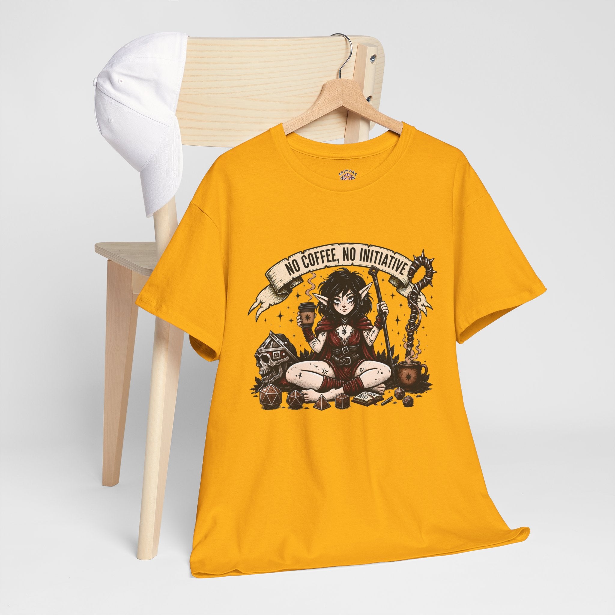 No Coffee, No Initiative | Fantasy RPG T-shirt