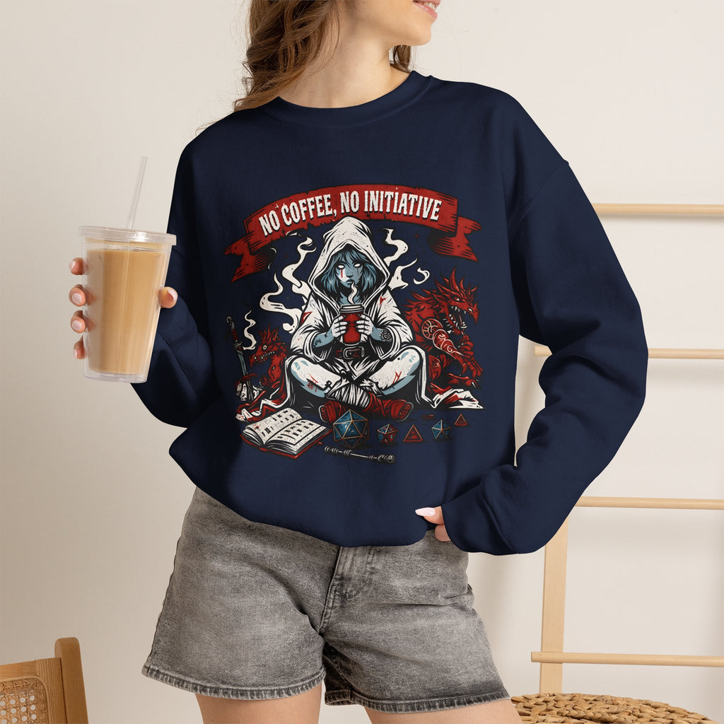 No Coffee, No Initiative | Fantasy RPG Sweatshirt