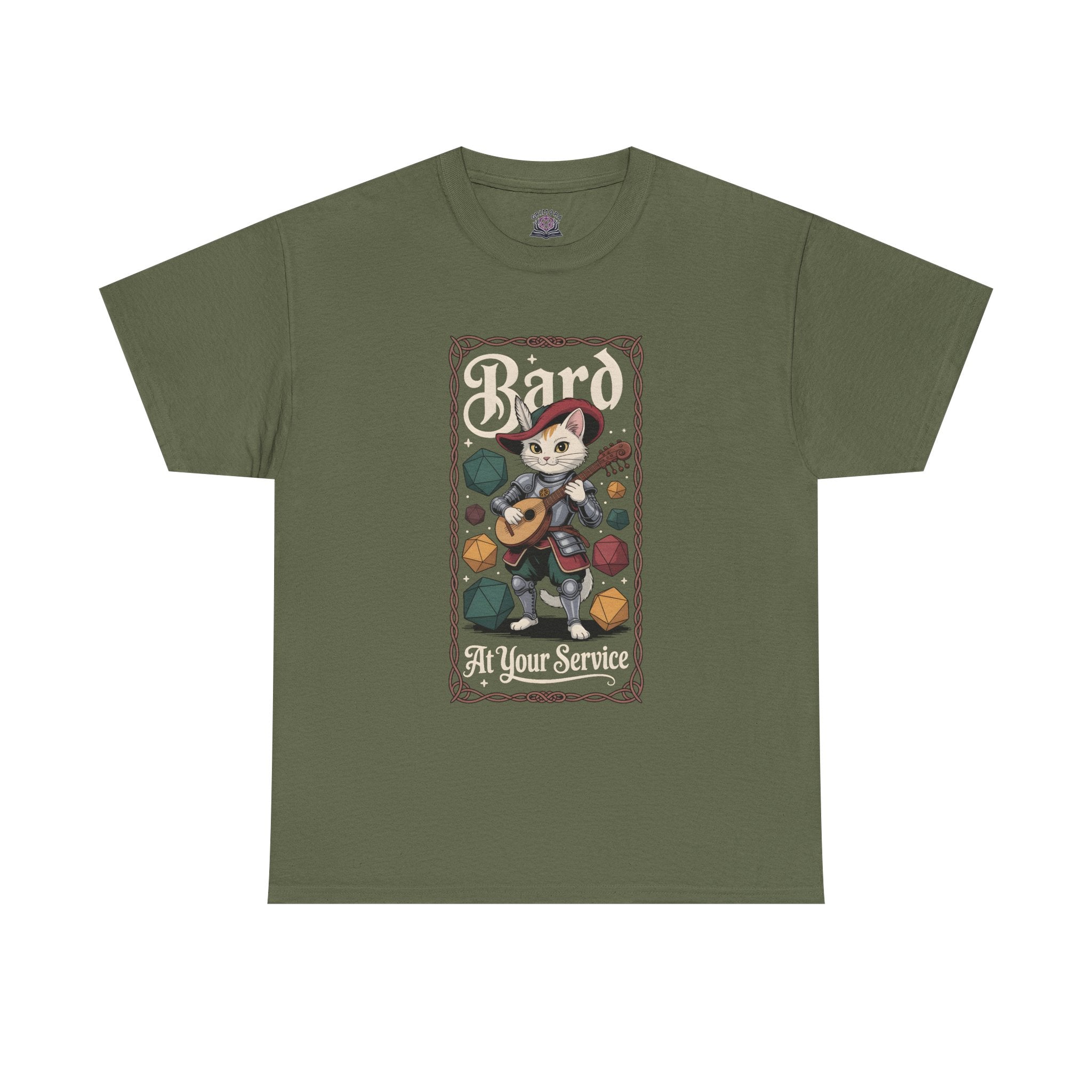 Bard Cat at Your Serivece D&D T-shirt | Cat Lover RPG Gift