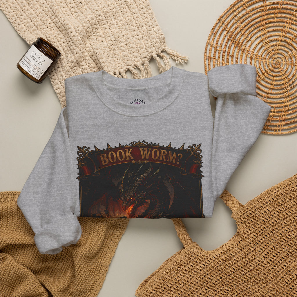 Book Worm? I Am a Book Dragon, Fantasy Reader Sweatshirt