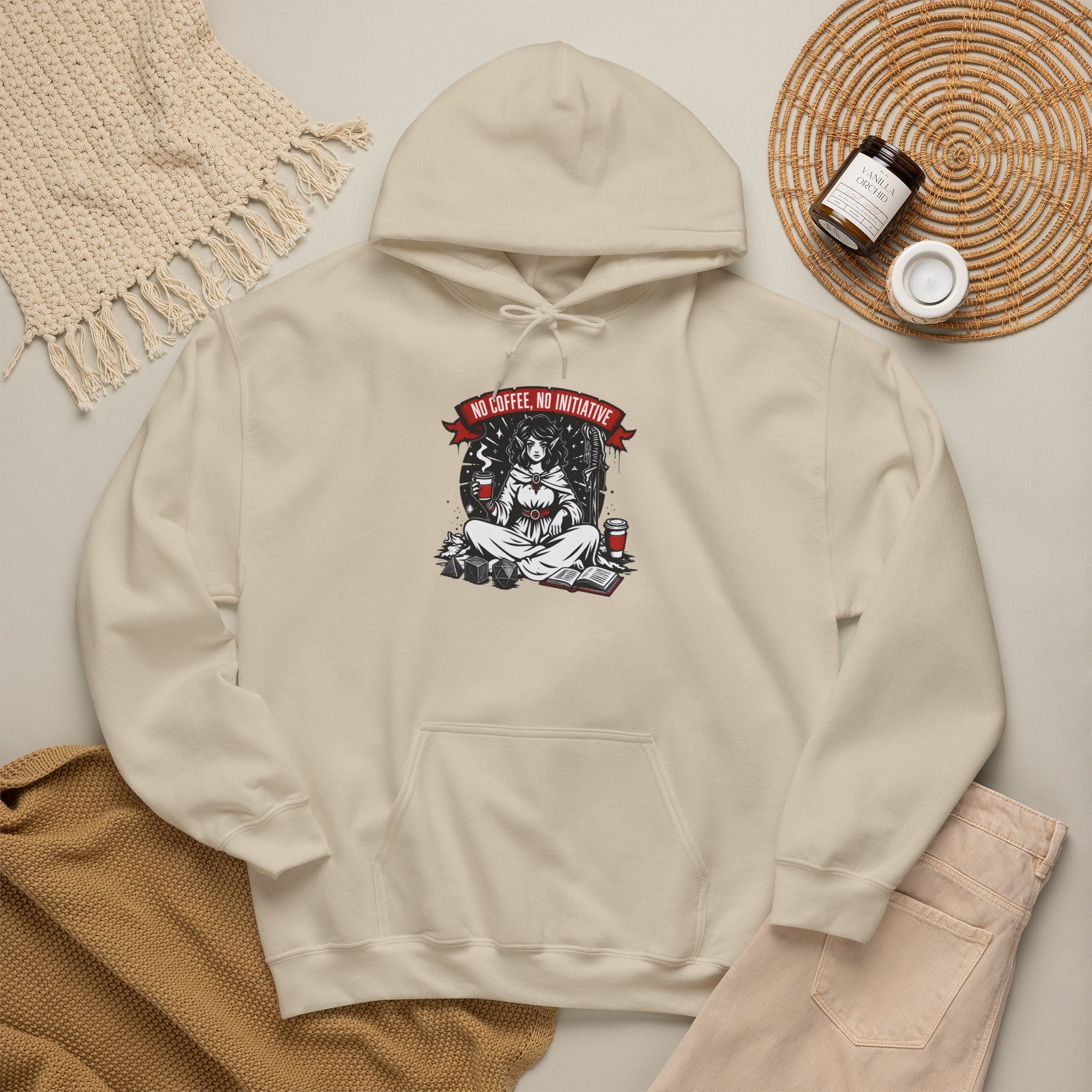 No Coffee, No Initiative | Fantasy RPG Hoodie