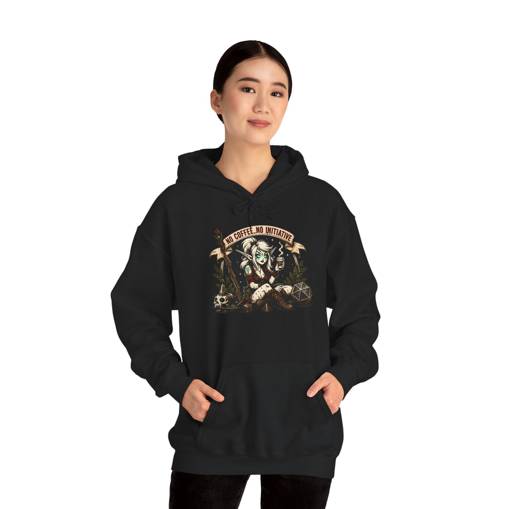 No Coffee, No Initiative | Fantasy RPG Hoodie