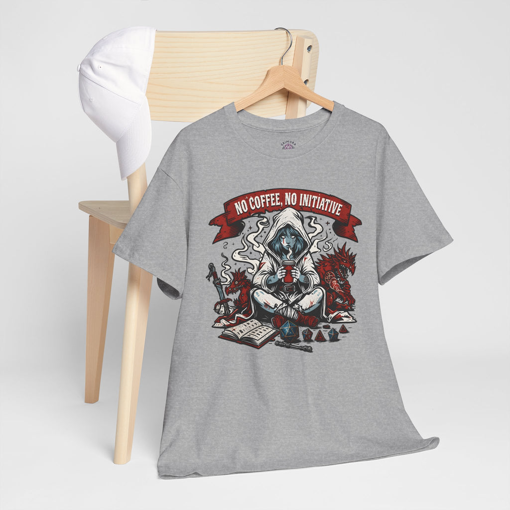 No Coffee, No Initiative | Fantasy RPG T-shirt
