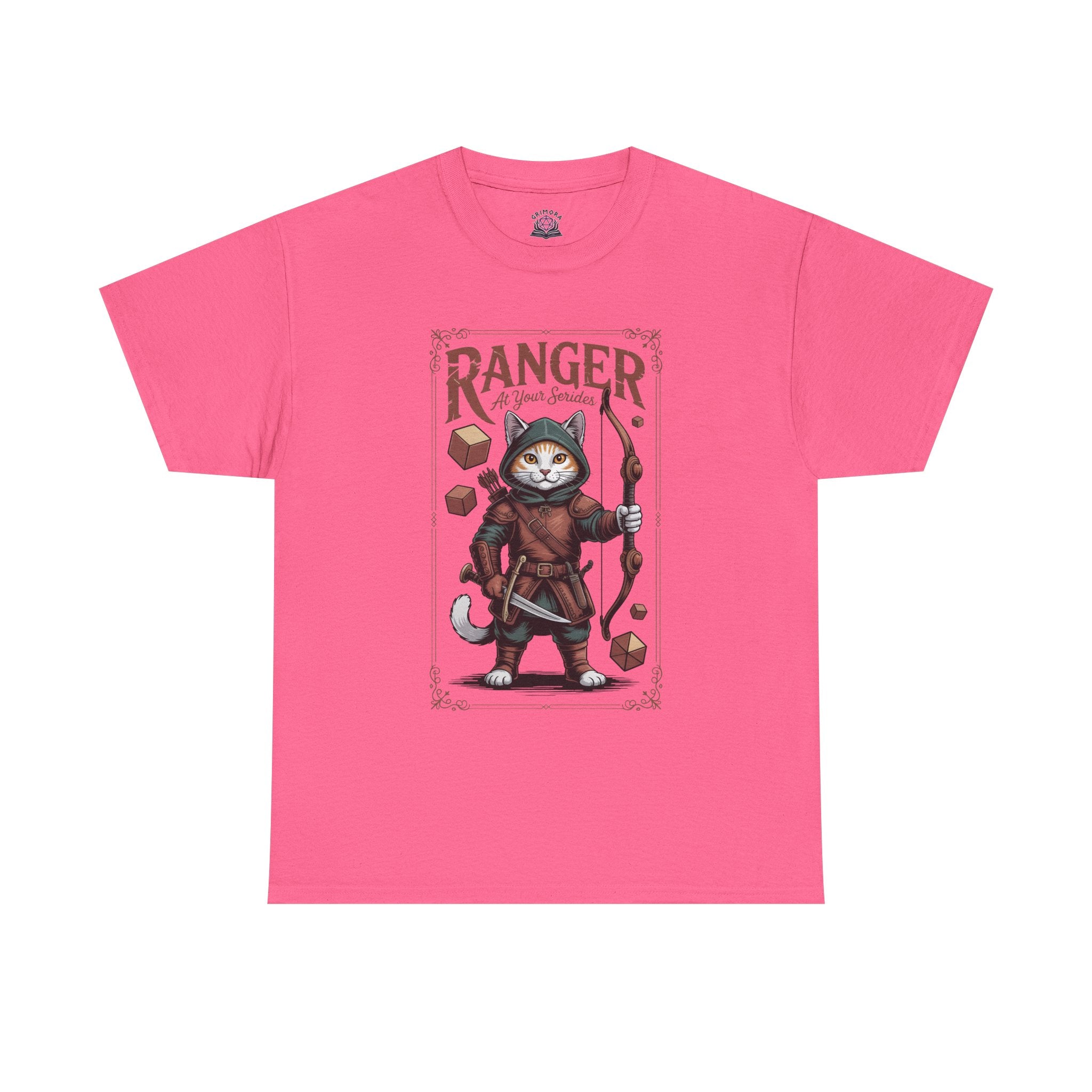 Ranger Cat at Your Serivece D&D T-shirt | Cat Lover RPG Gift