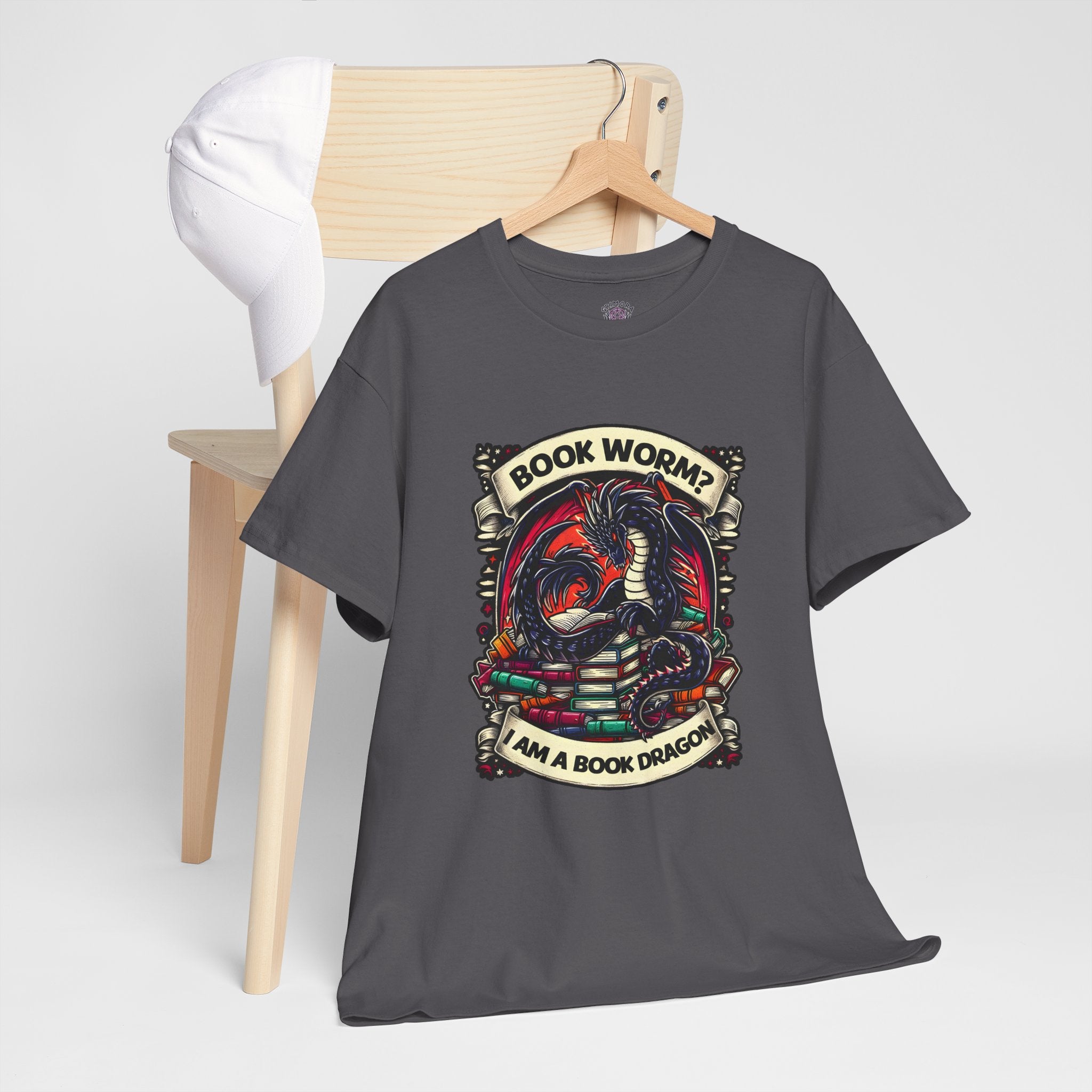 Book Worm? I Am a Book Dragon, Fantasy Reader T-shirt