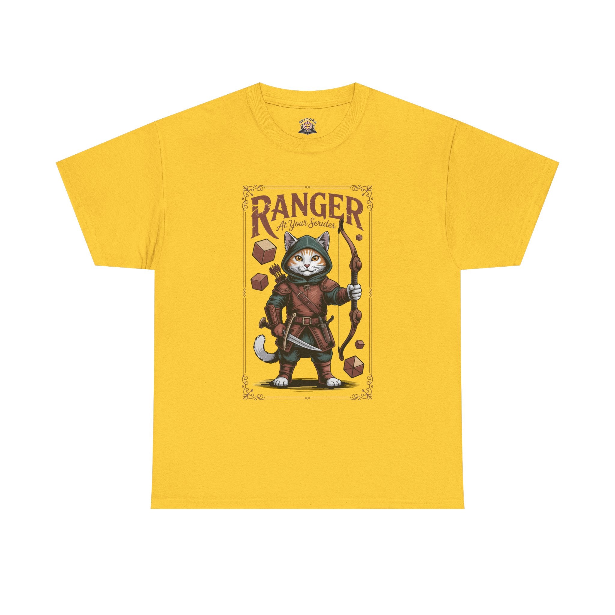 Ranger Cat at Your Serivece D&D T-shirt | Cat Lover RPG Gift