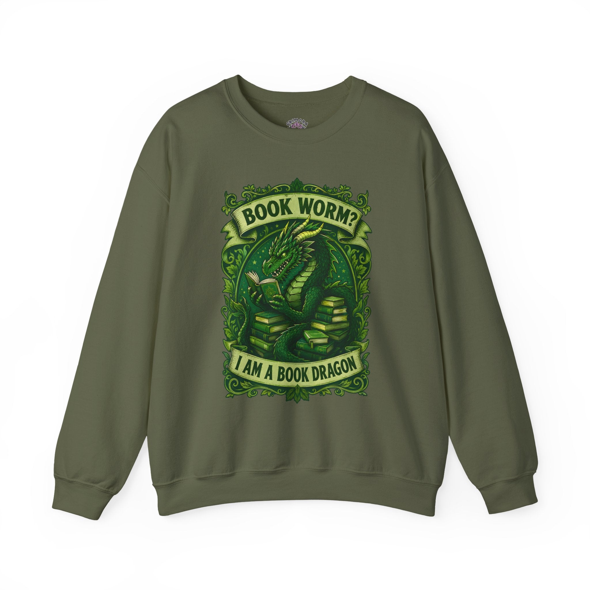 Book Worm? I Am a Book Dragon, Fantasy Reader Sweatshirt