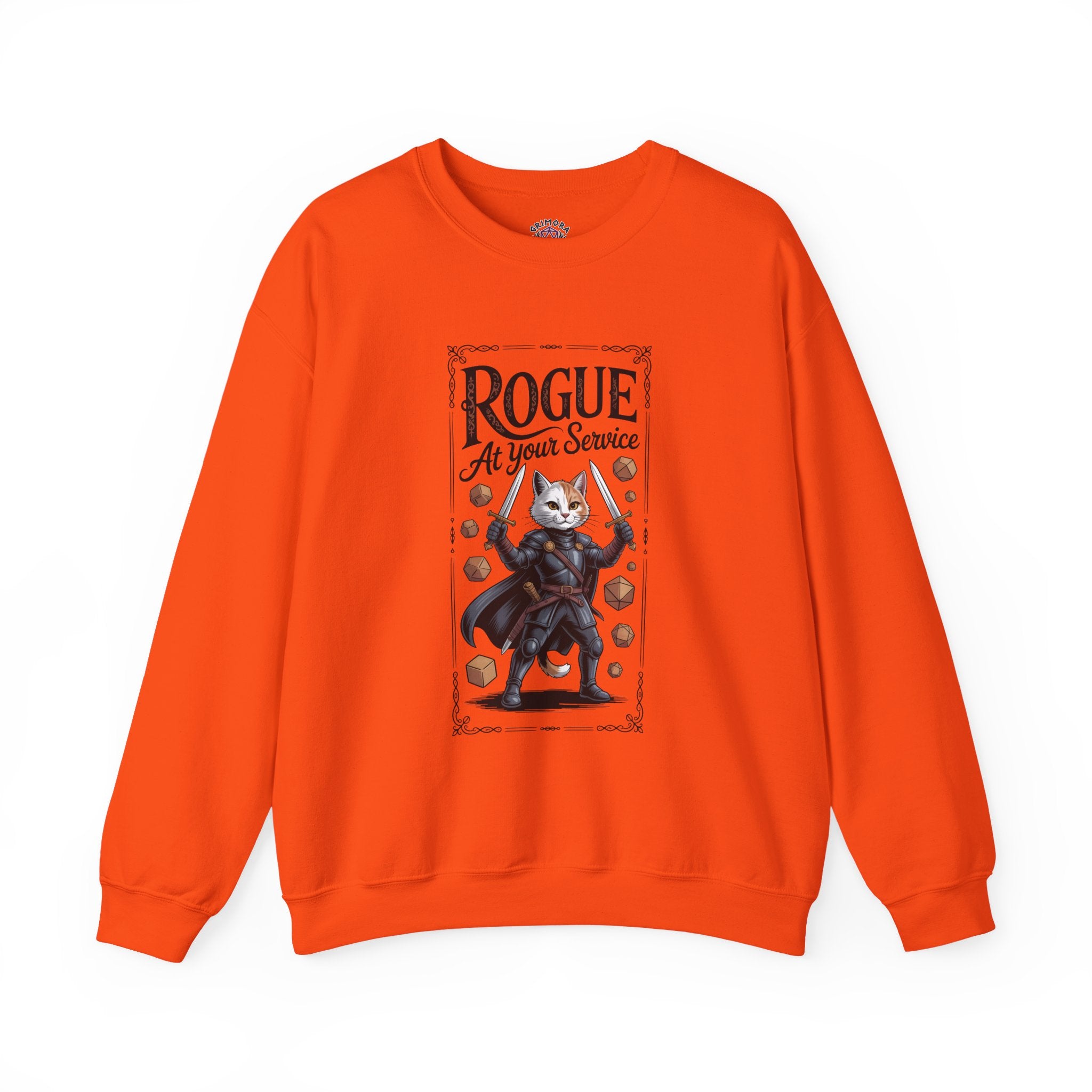 Rogue Cat at Your Serivece D&D Sweatshirt | Cat Lover RPG Gift