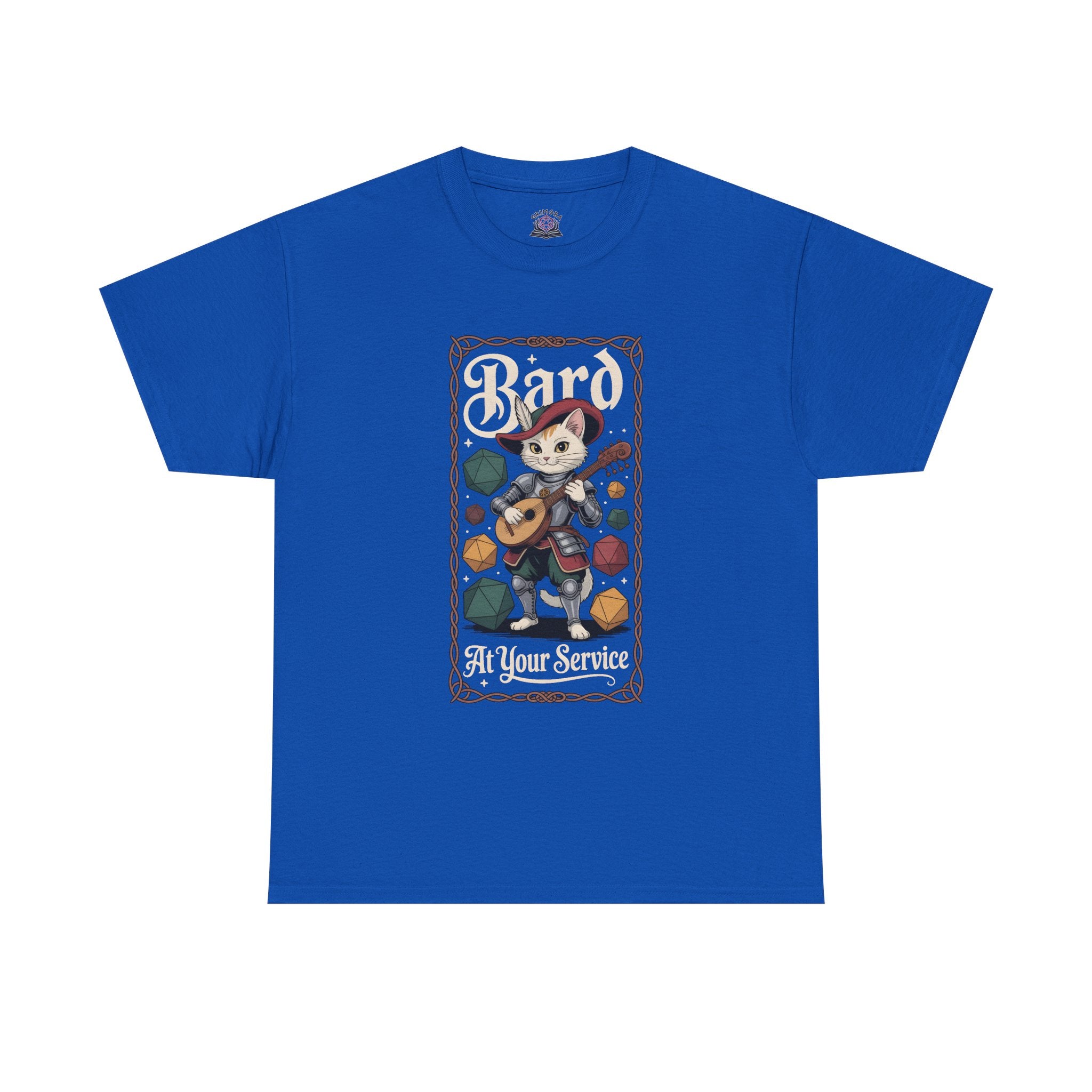 Bard Cat at Your Serivece D&D T-shirt | Cat Lover RPG Gift