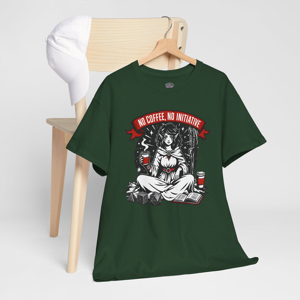 No Coffee, No Initiative | Fantasy RPG T-shirt