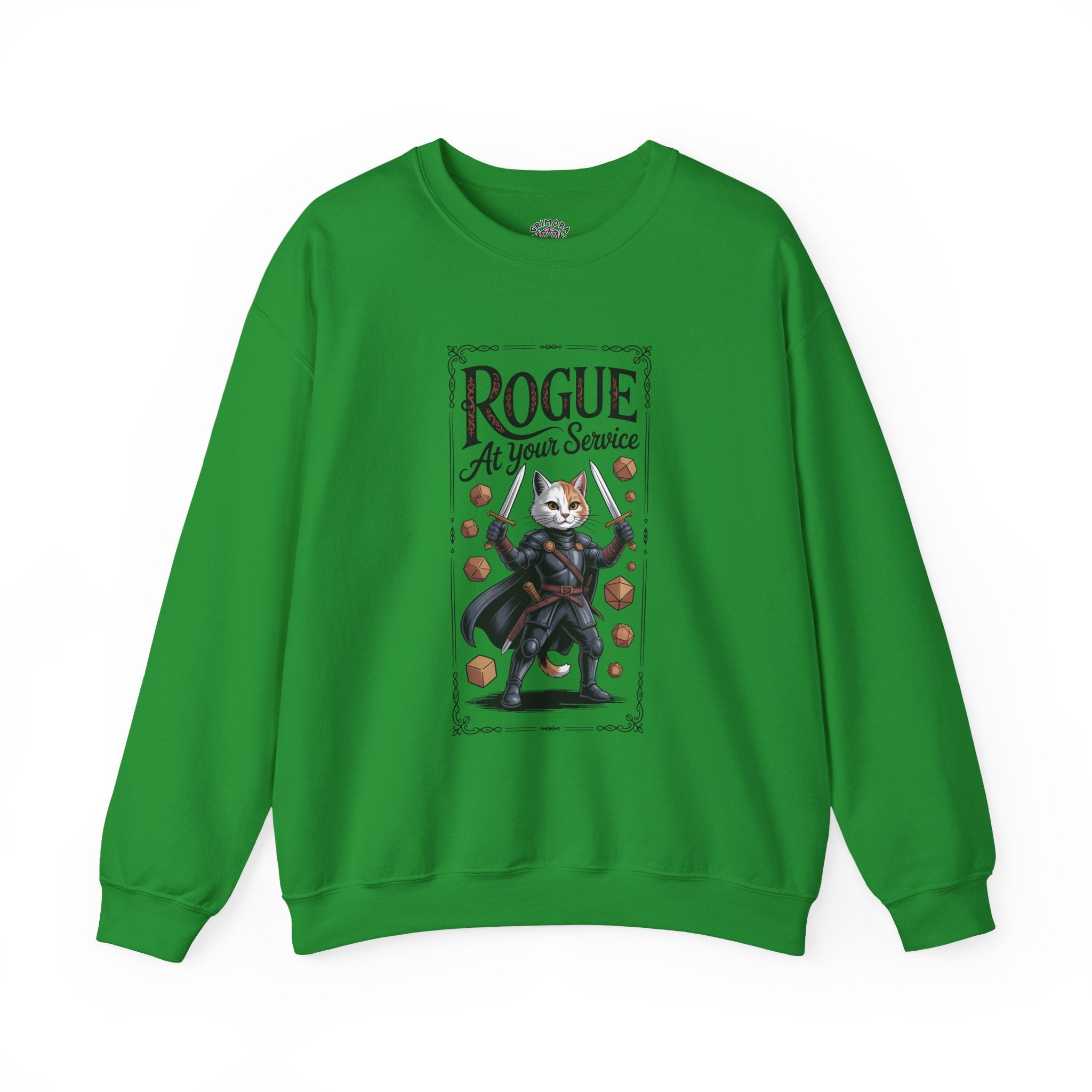 Rogue Cat at Your Serivece D&D Sweatshirt | Cat Lover RPG Gift