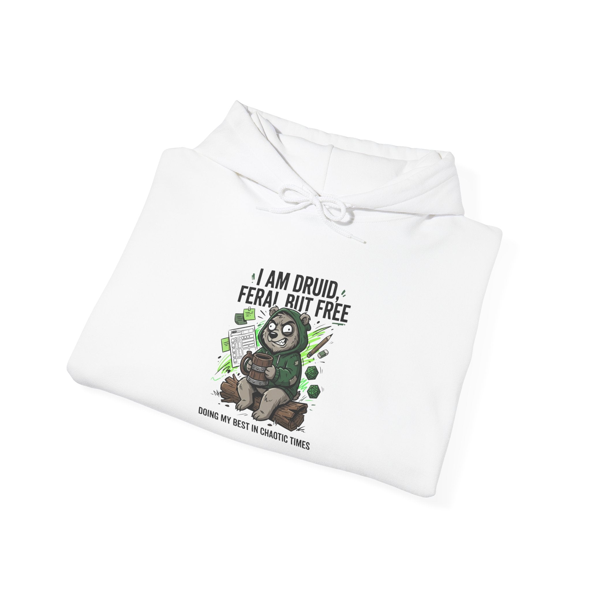 Feral But Free sloth hoodie | chaotic quirky humor, millennial burnout