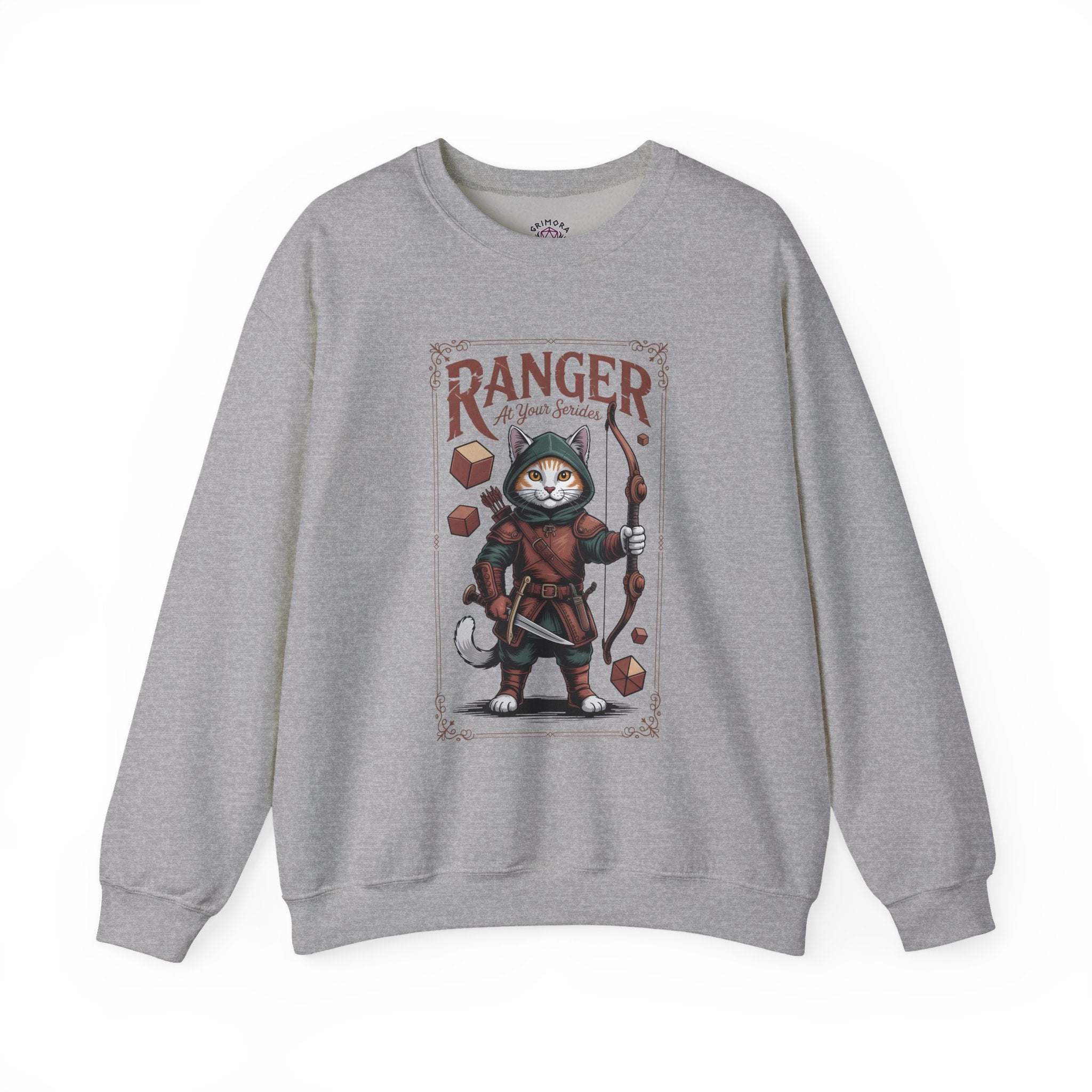 Ranger Cat at Your Serivece D&D Sweatshirt | Cat Lover RPG Gift