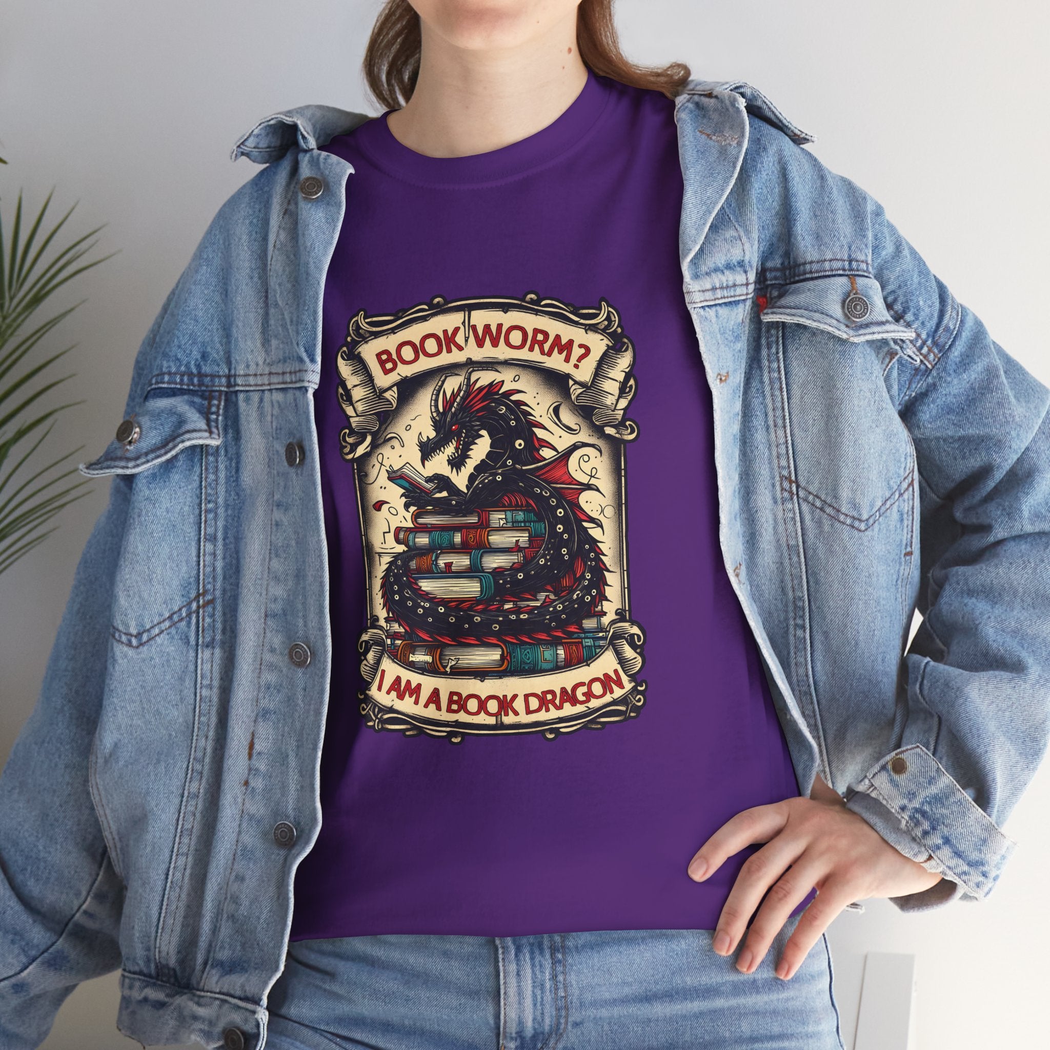 Book Worm? I Am a Book Dragon, Fantasy Reader T-shirt