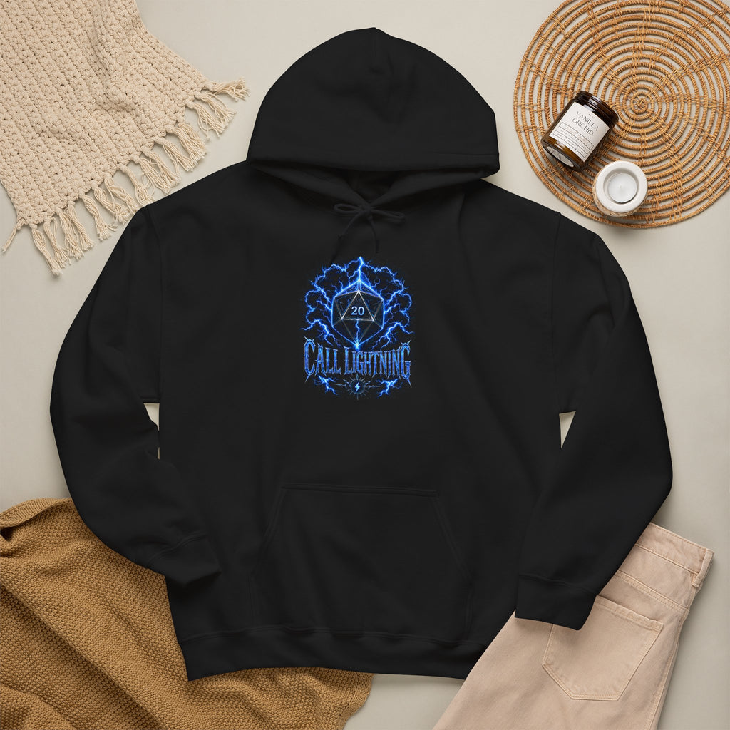 Call Lightning – Hear the Storm's Call | Druid D20 Fantasy Hoodie