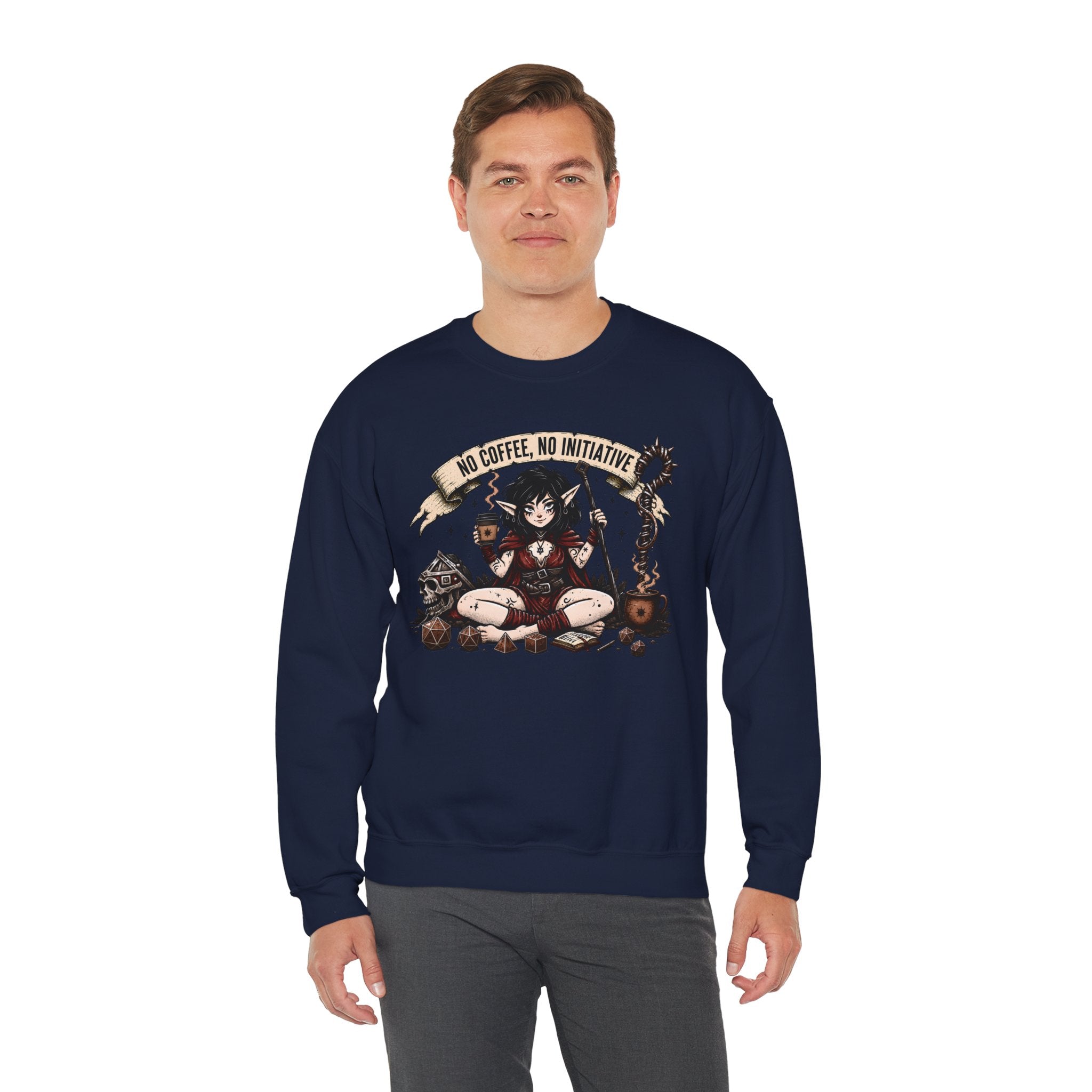 No Coffee, No Initiative | Fantasy RPG Sweatshirt