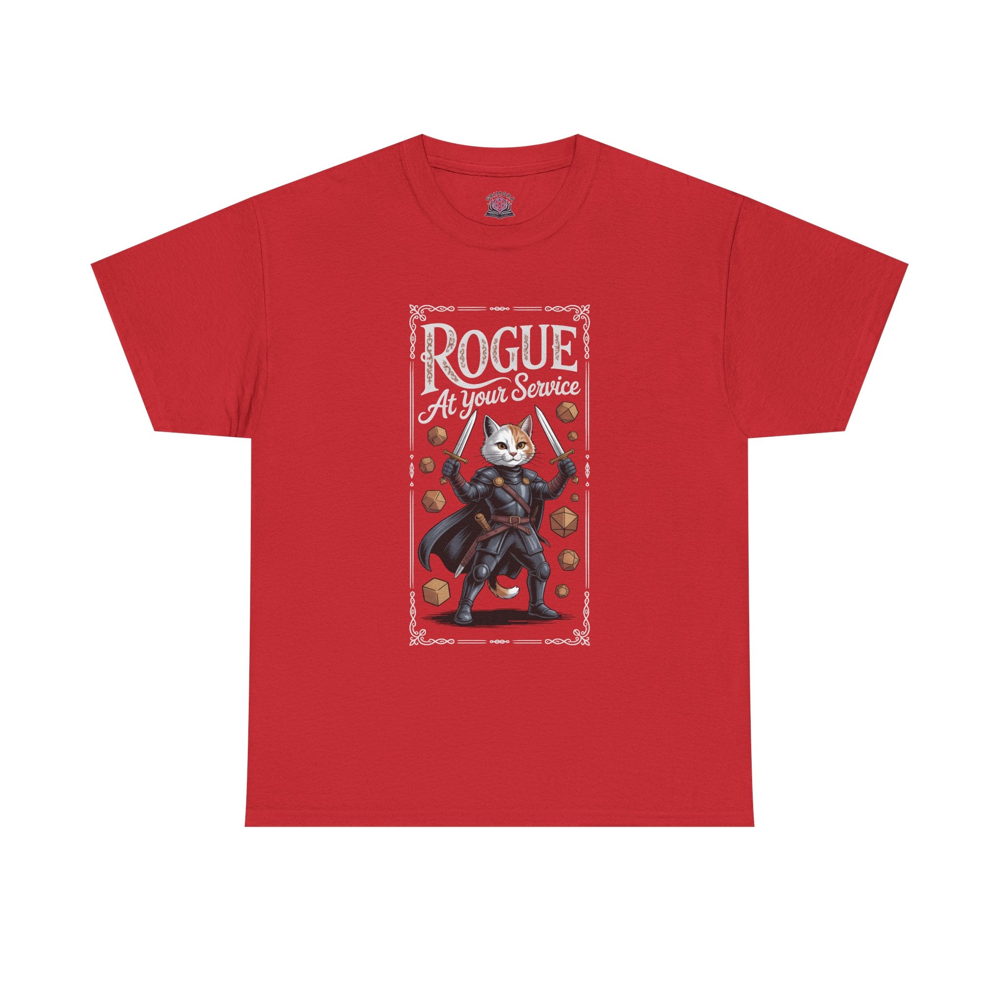 Rogue Cat at Your Serivece D&D T-shirt | Cat Lover RPG Gift