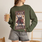 Cleric Cat at Your Service D&D Sweatshirt | Cat Lover RPG Gift
