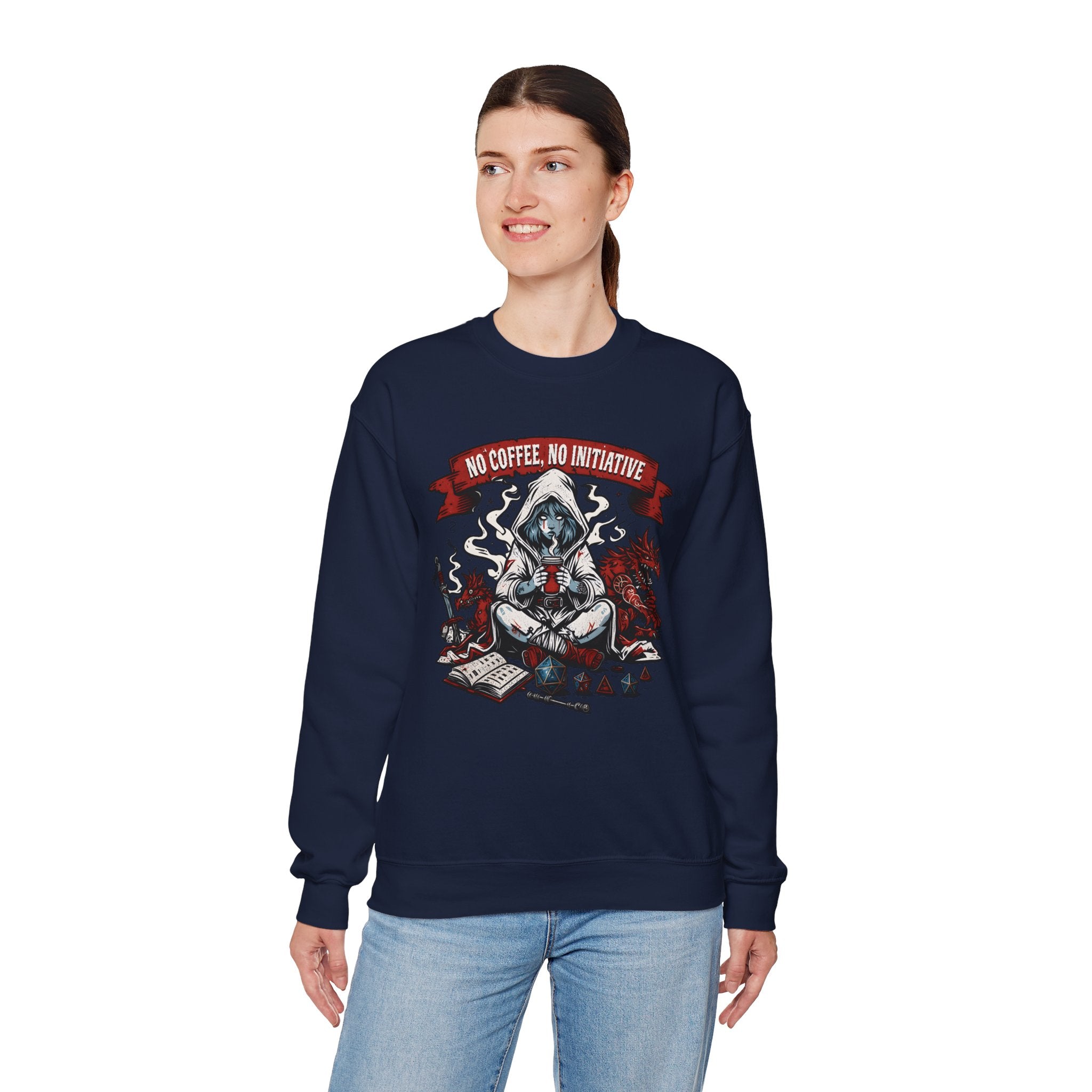 No Coffee, No Initiative | Fantasy RPG Sweatshirt