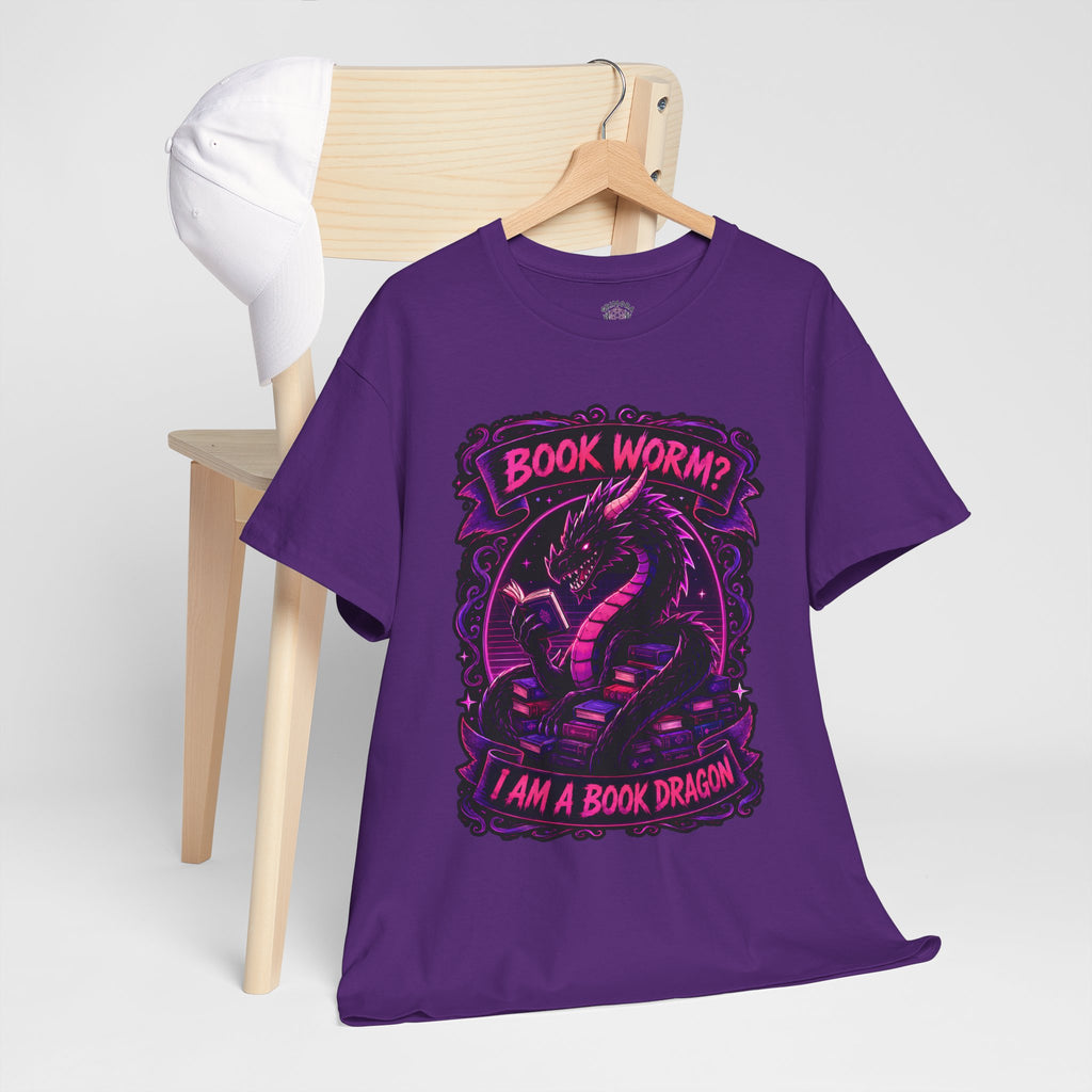Book Worm? I Am a Book Dragon, Fantasy Reader T-shirt