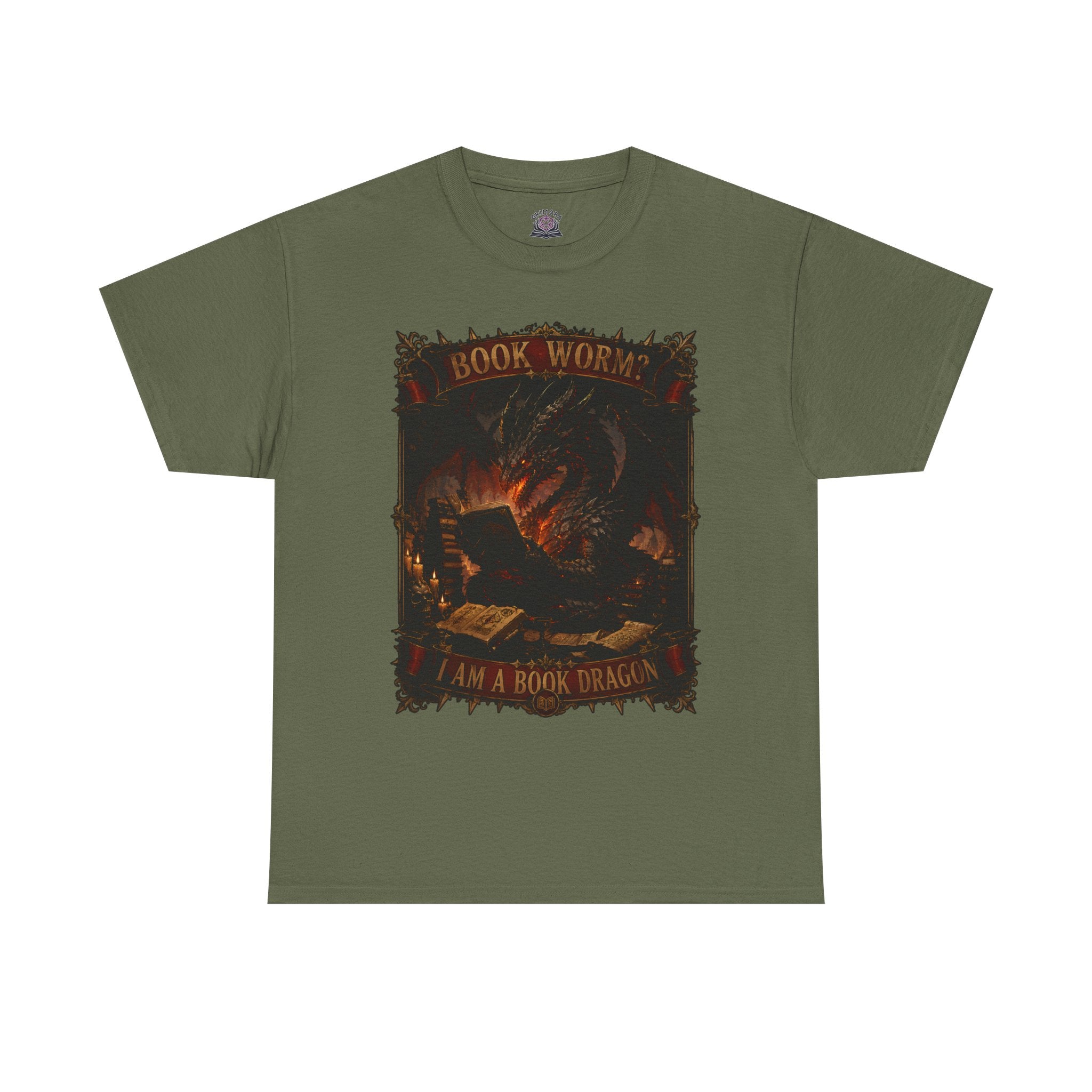 Book Worm? I Am a Book Dragon, Fantasy Reader T-shirt
