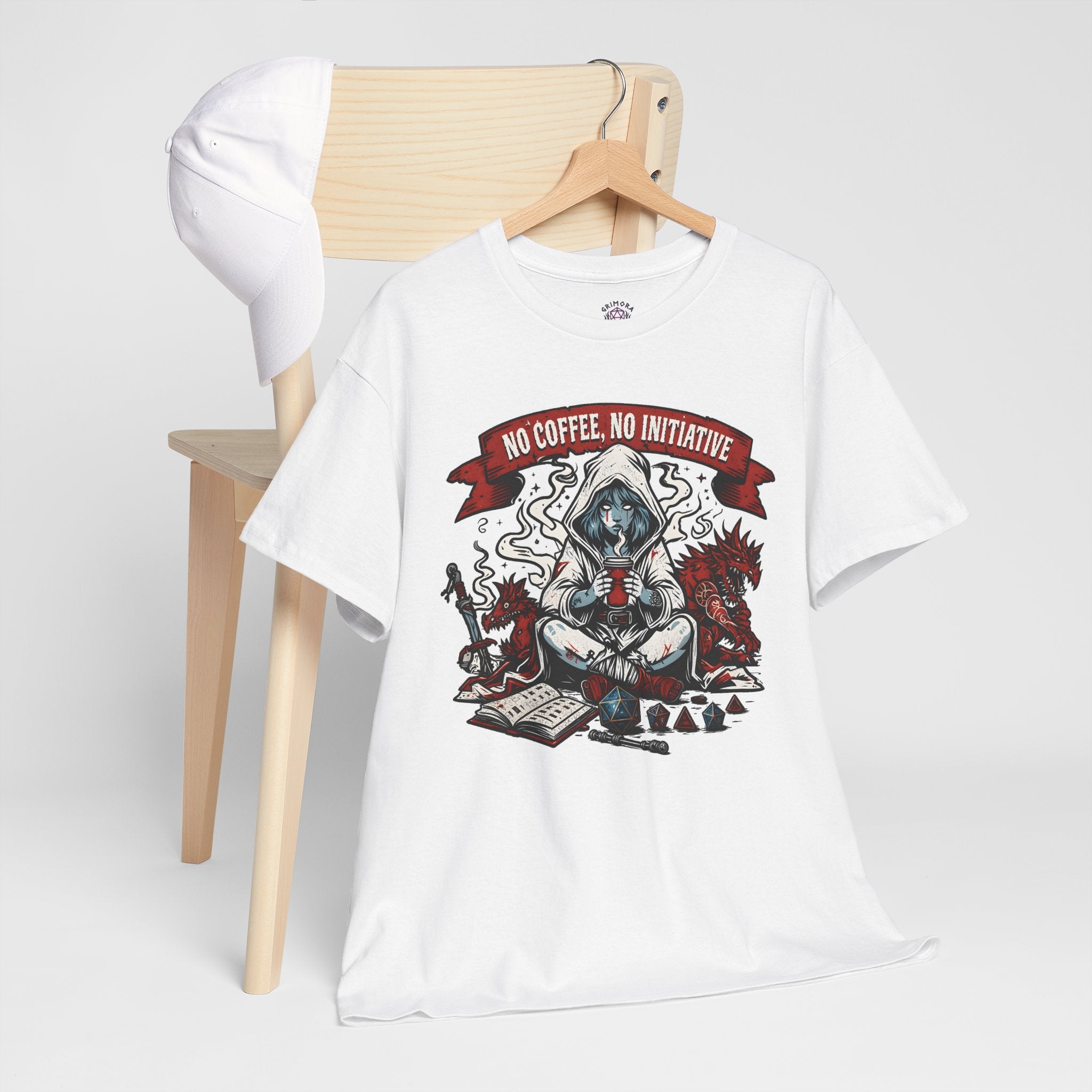 No Coffee, No Initiative | Fantasy RPG T-shirt