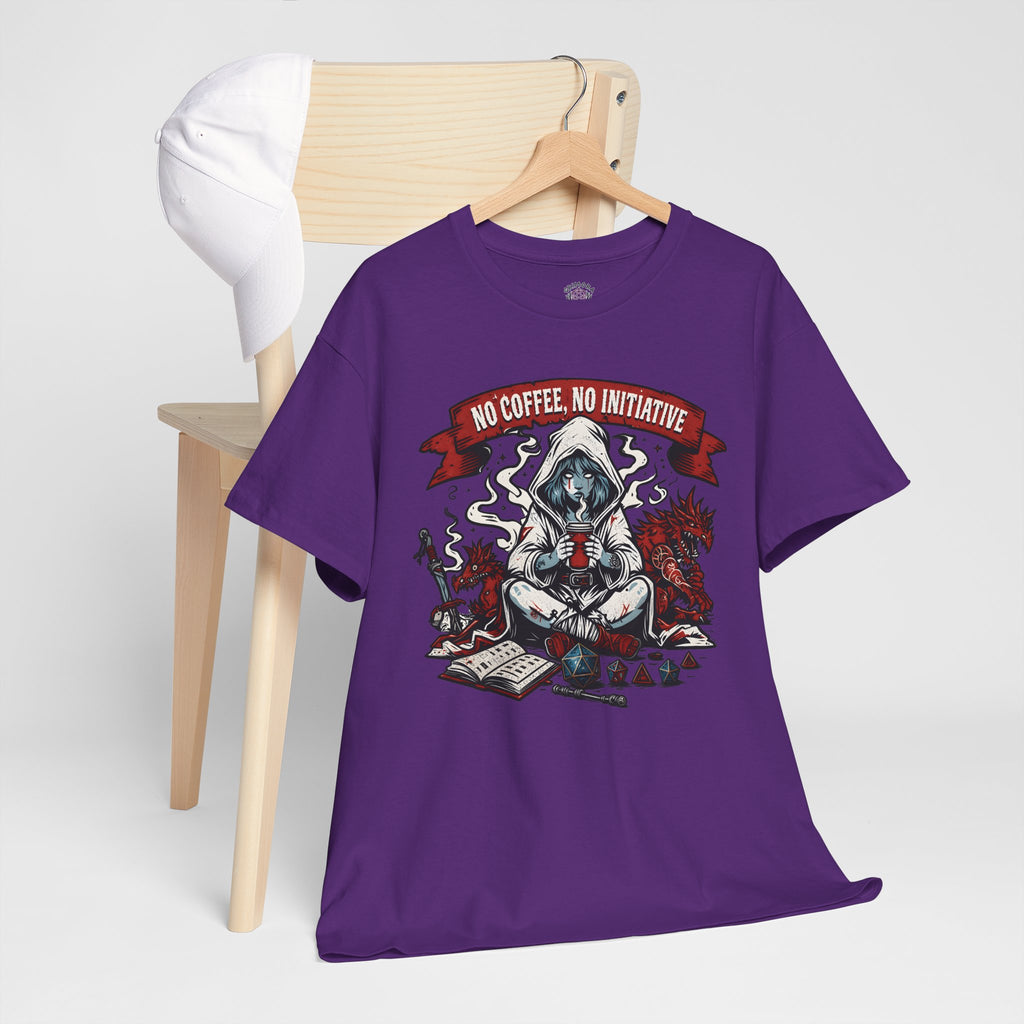 No Coffee, No Initiative | Fantasy RPG T-shirt