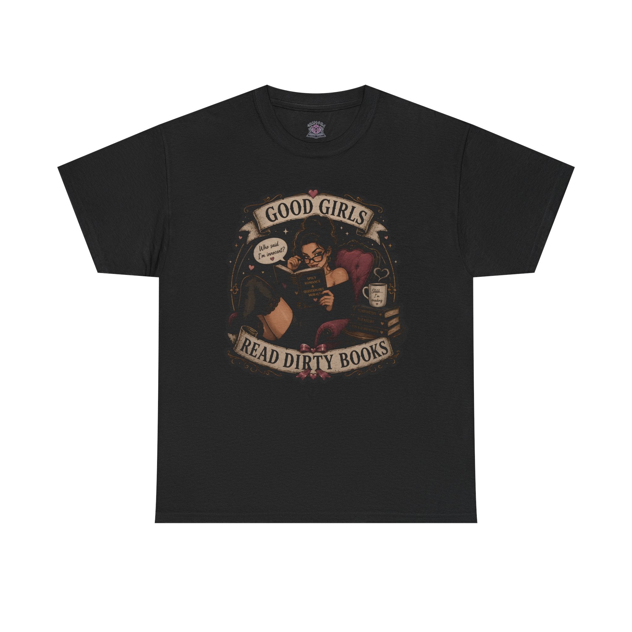 Good Girls Read Dirty Books T-shirt | Cat Lover RPG Gift