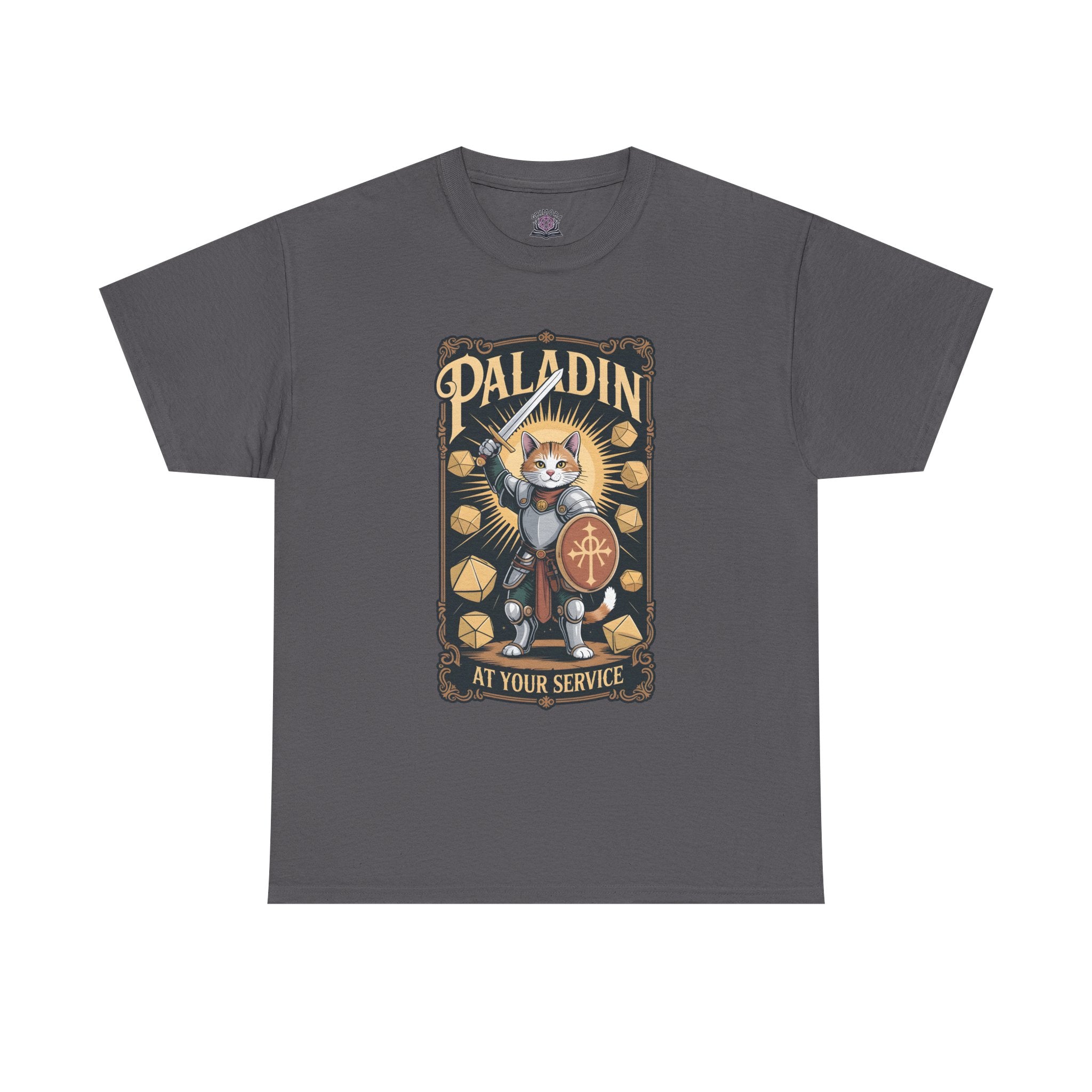 Paladin Cat at Your Service D&D T-shirt | Cat Lover RPG Gift