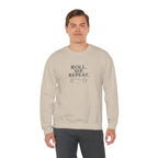 Roll. Sip. Repeat. | Tabletop RPG Coffee Sweatshirt | Dice & Coffee Lover Sweatshirt