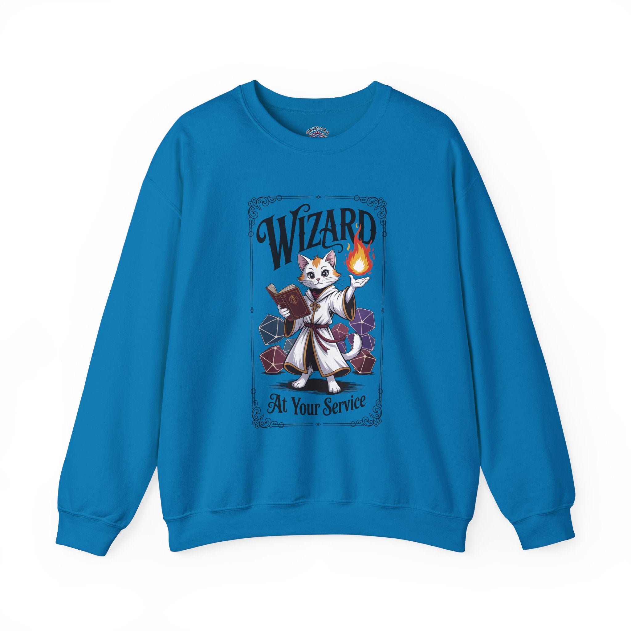 Wizard Cat at Your Serivece D&D Sweatshirt | Cat Lover RPG Gift