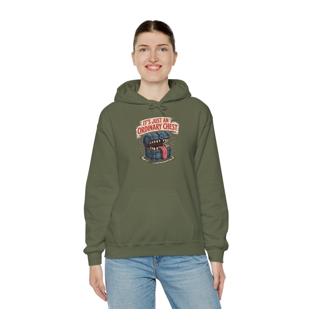 "It's Just An Ordinary Chest" — Mimic monster Hoodie