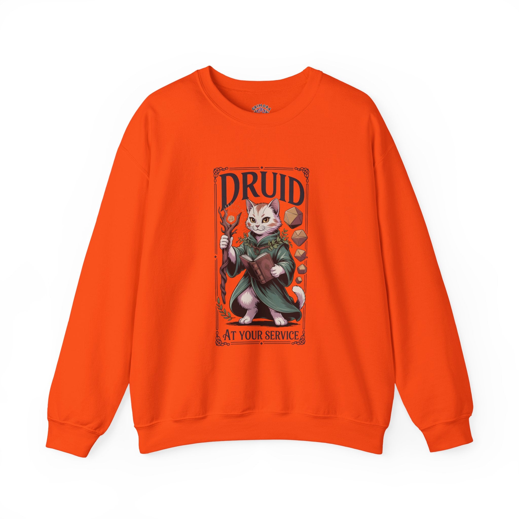 Druid Cat at Your Serivece D&D Sweatshirt | Cat Lover RPG Gift