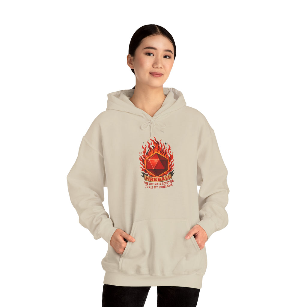Fireball – The Ultimate Solution to All My Problems| Funny RPG Hoodie