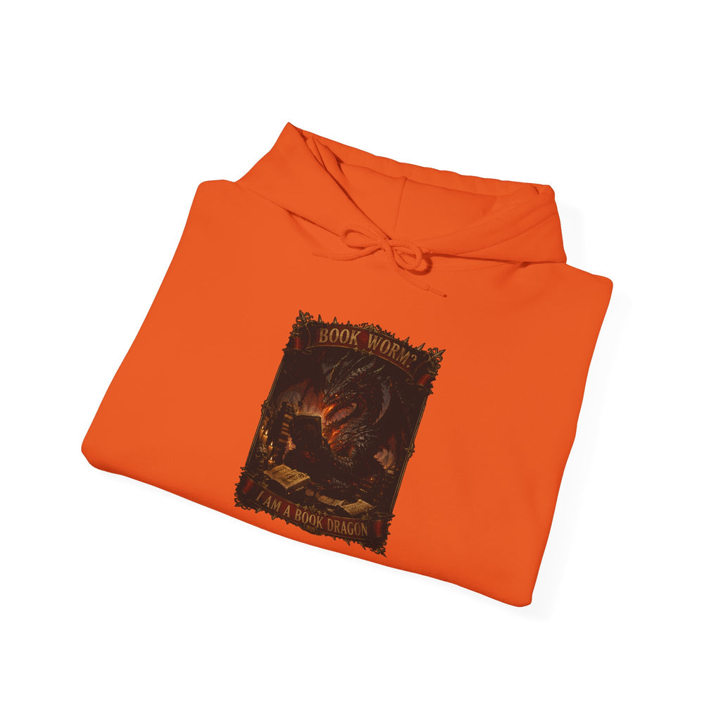Book Worm? I Am a Book Dragon, Fantasy Reader Hoodie