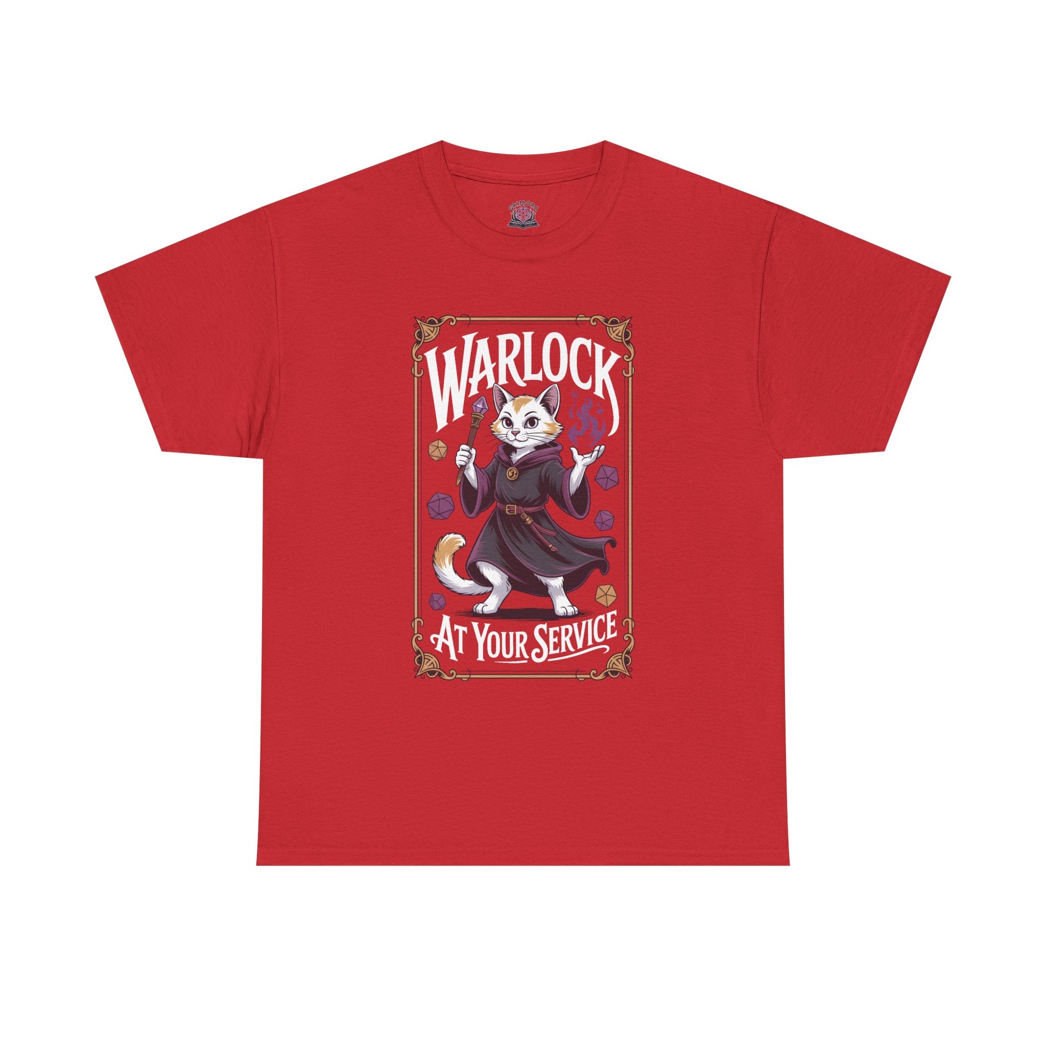 Warlock Cat at Your Serivece D&D T-shirt | Cat Lover RPG Gift