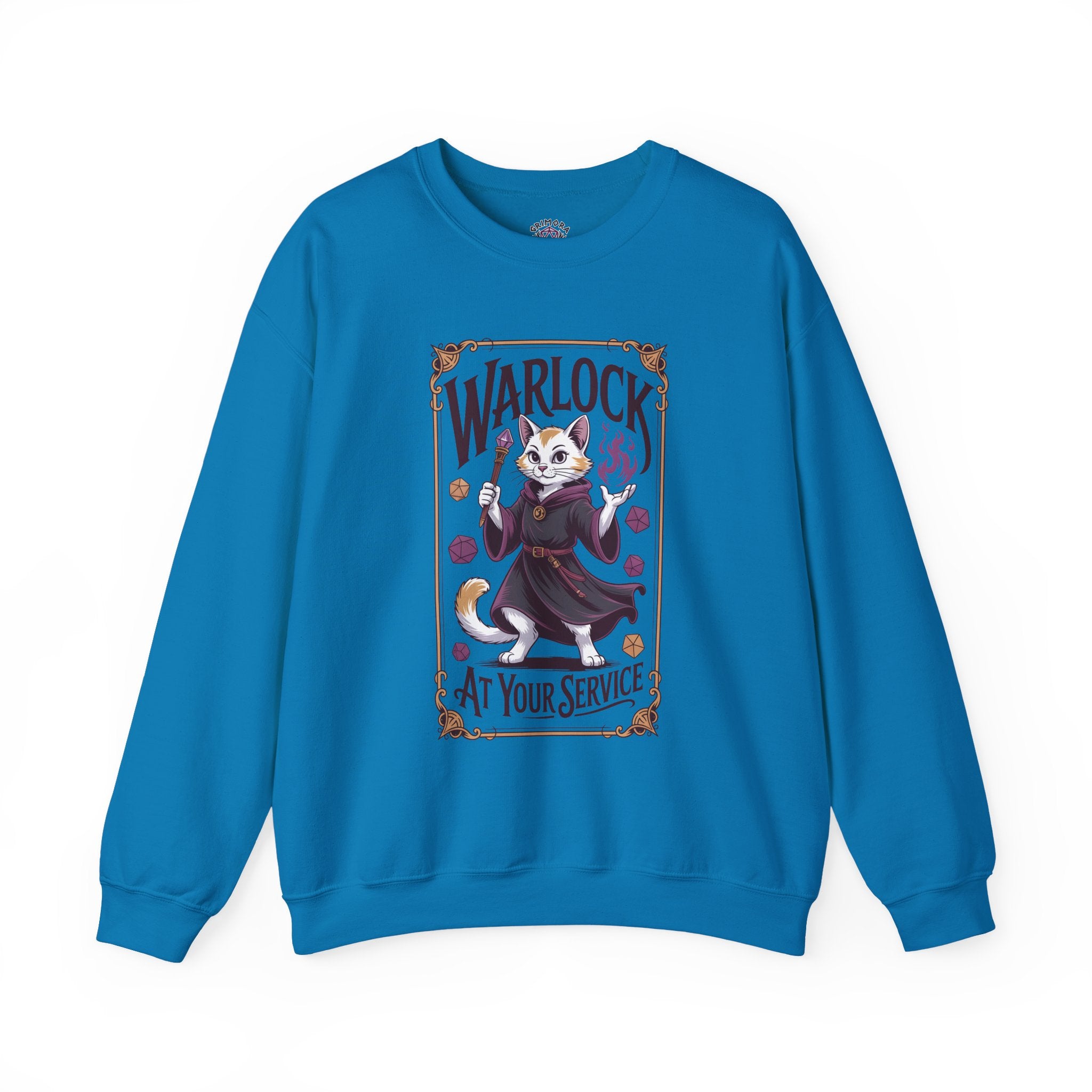 Warlock Cat at Your Serivece D&D Sweatshirt | Cat Lover RPG Gift