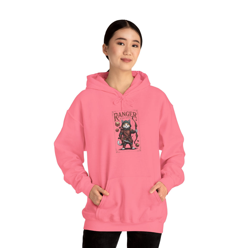 Ranger Cat at Your Serivece D&D Hoodie | Cat Lover RPG Gift
