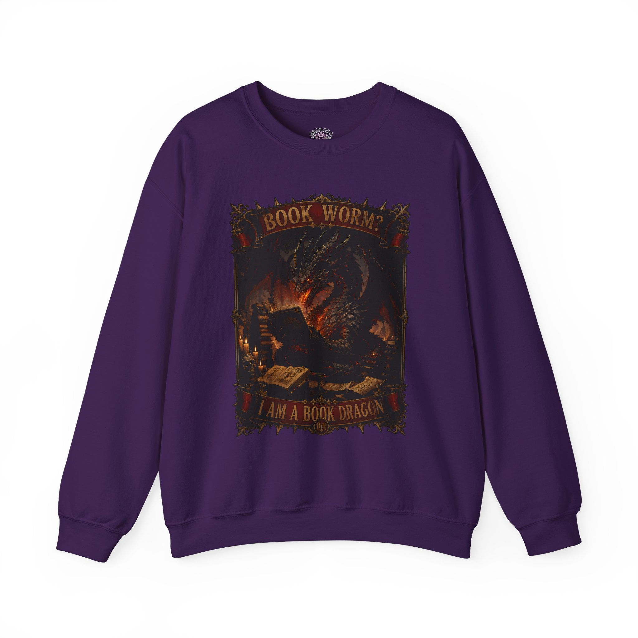 Book Worm? I Am a Book Dragon, Fantasy Reader Sweatshirt