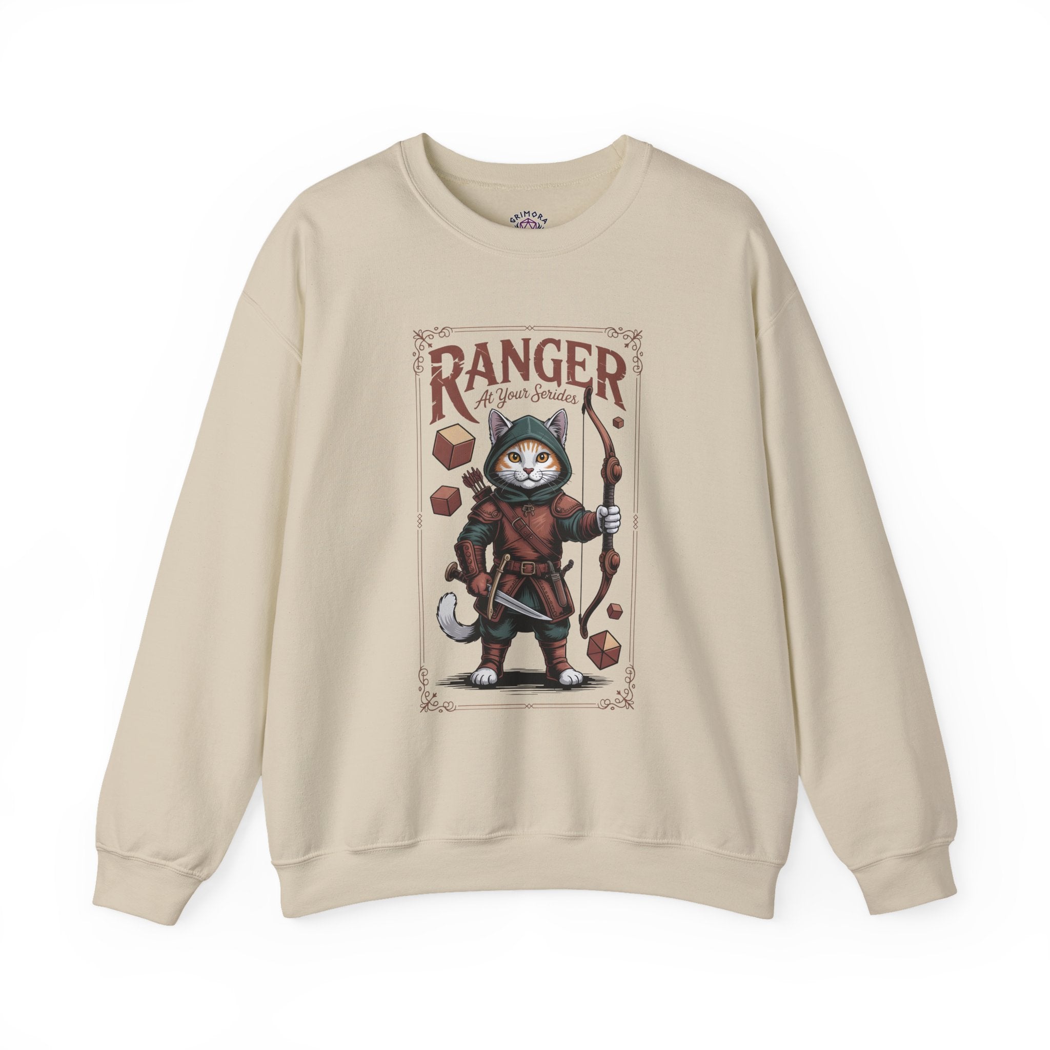 Ranger Cat at Your Serivece D&D Sweatshirt | Cat Lover RPG Gift