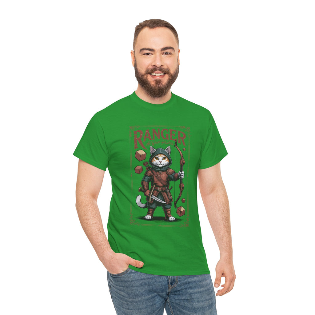 Ranger Cat at Your Serivece D&D T-shirt | Cat Lover RPG Gift