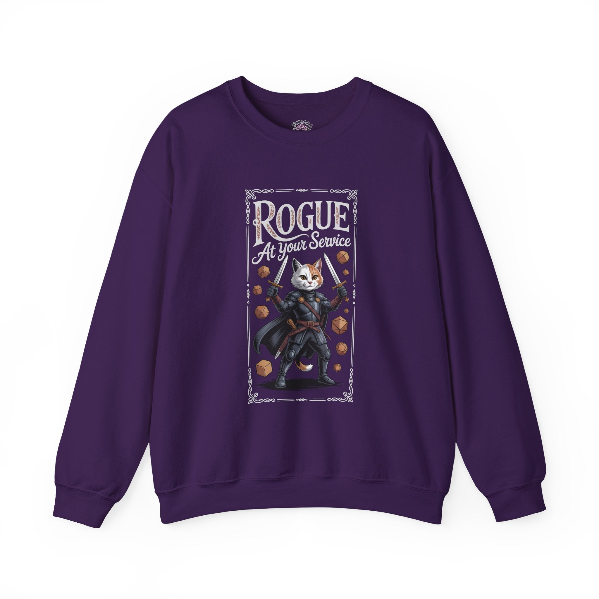 Rogue Cat at Your Serivece D&D Sweatshirt | Cat Lover RPG Gift