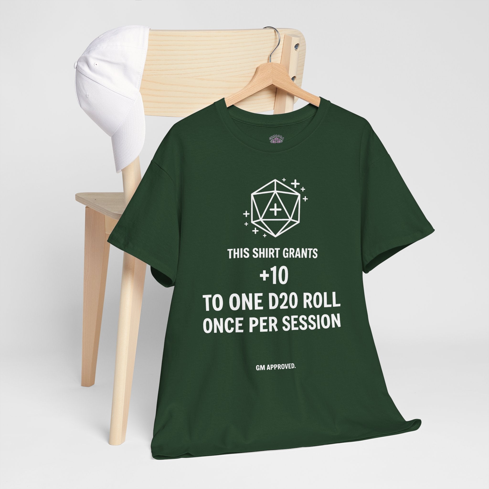 Dice roll plus modifier T-shirt | D20 RPG Personalizable T-shirt