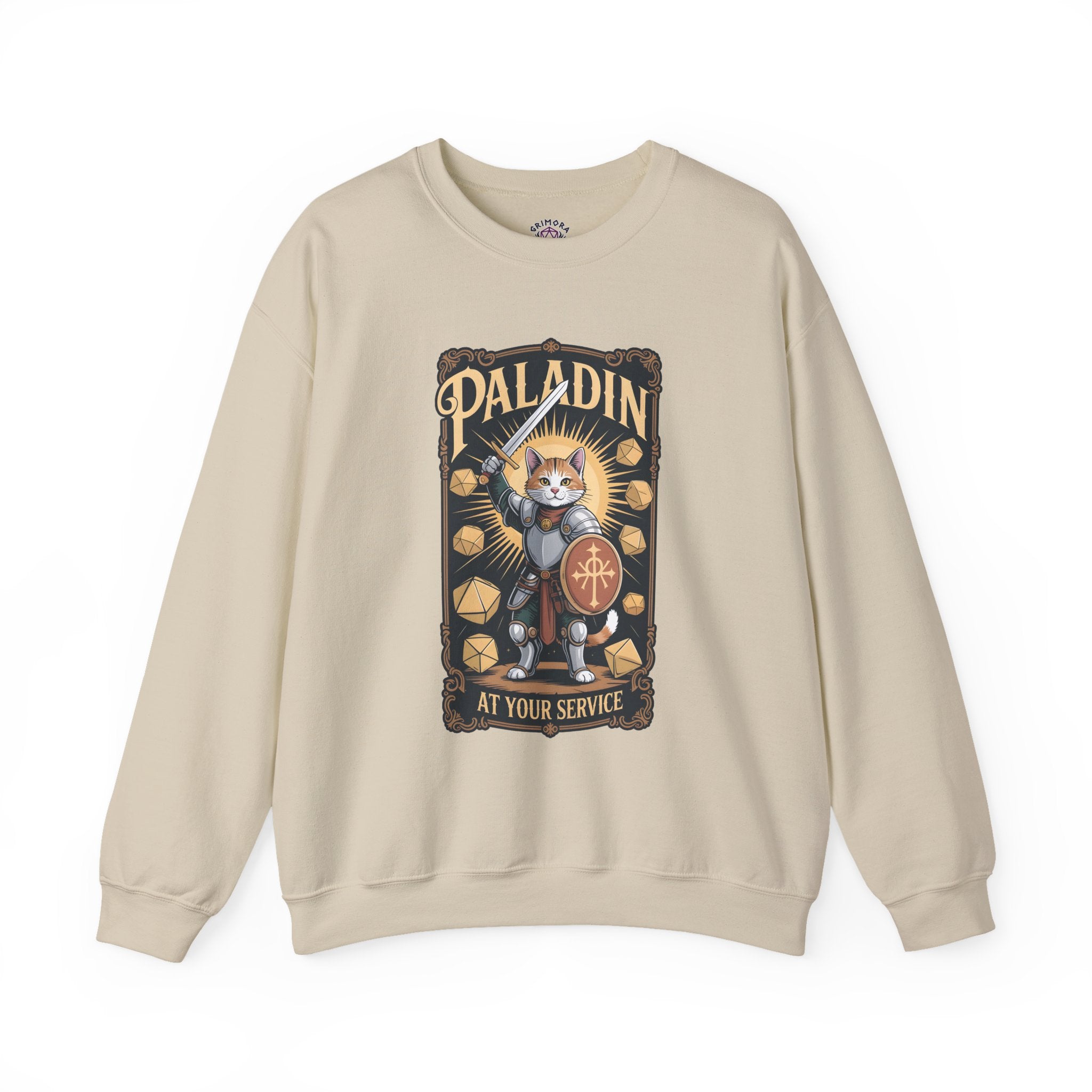 Paladin Cat at Your Service D&D Sweatshirt | Cat Lover RPG Gift
