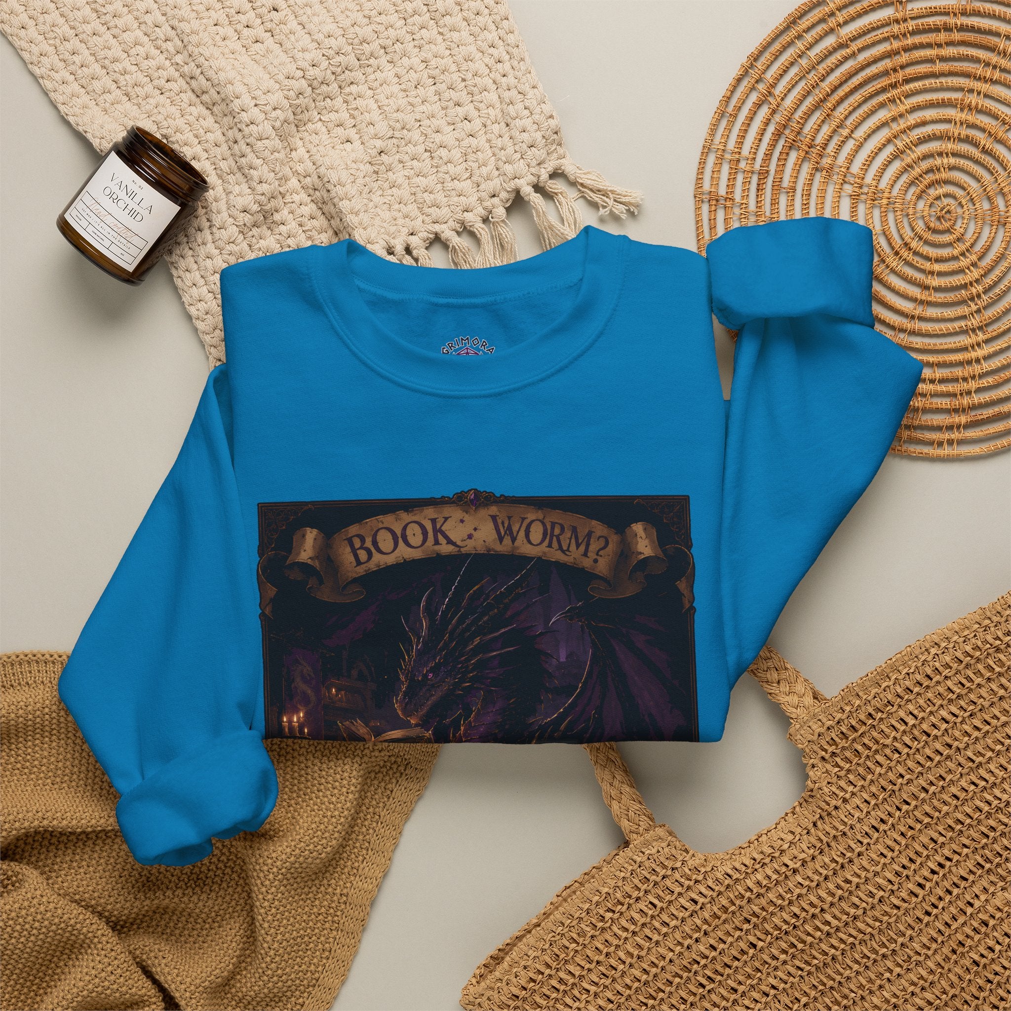 Book Worm? I Am a Book Dragon, Fantasy Reader Sweatshirt